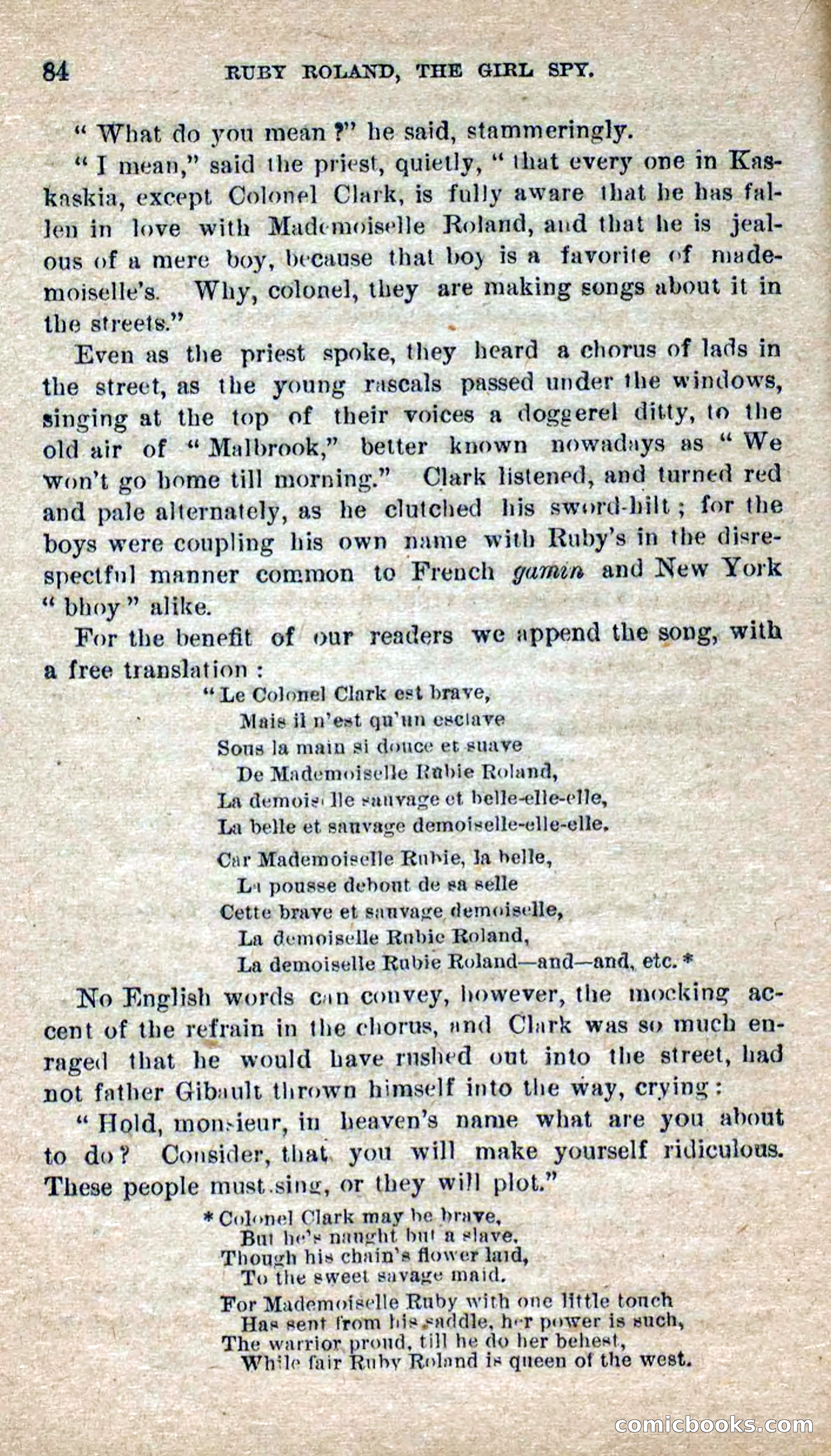 Beadle's Dime Novels No. 277: Ruby Roland, the Girl Spy — page 80 of 100