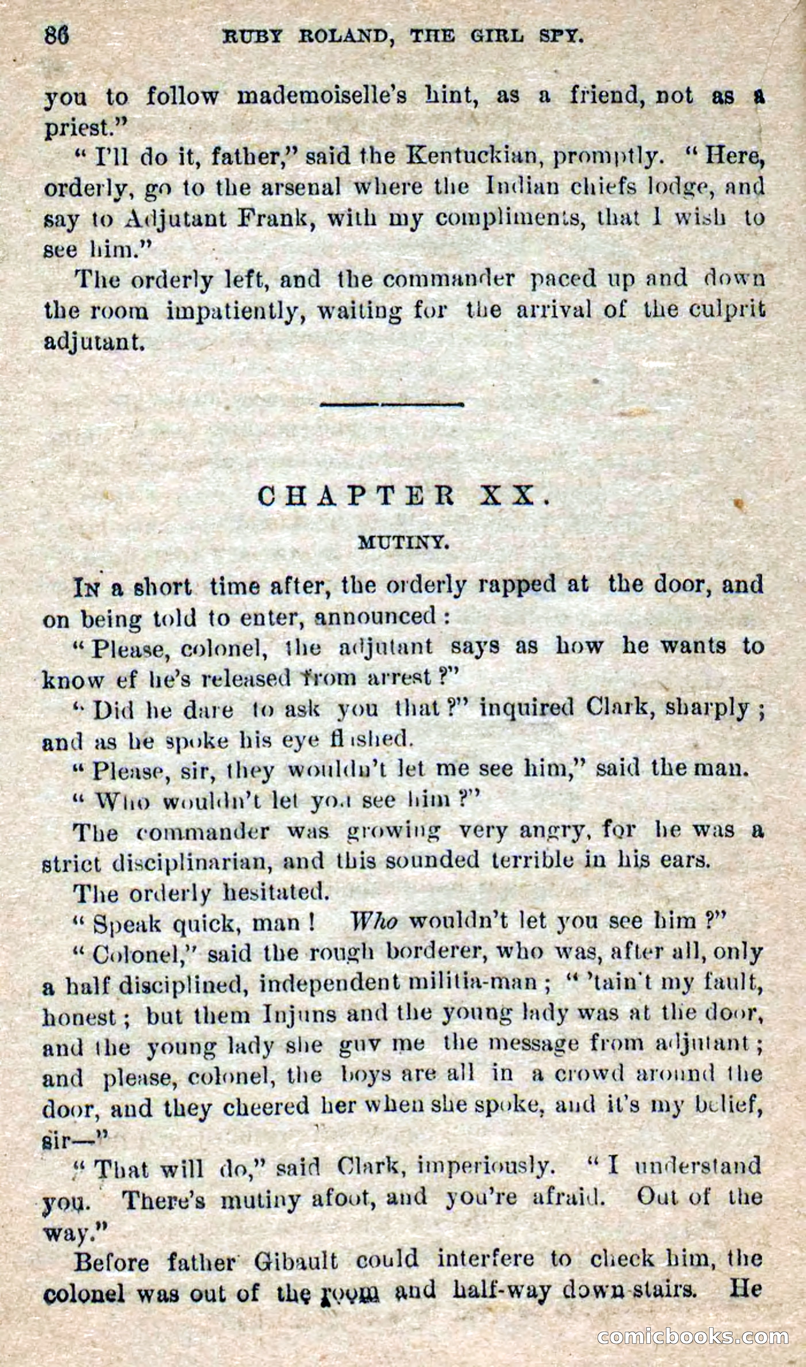 Beadle's Dime Novels No. 277: Ruby Roland, the Girl Spy — page 82 of 100