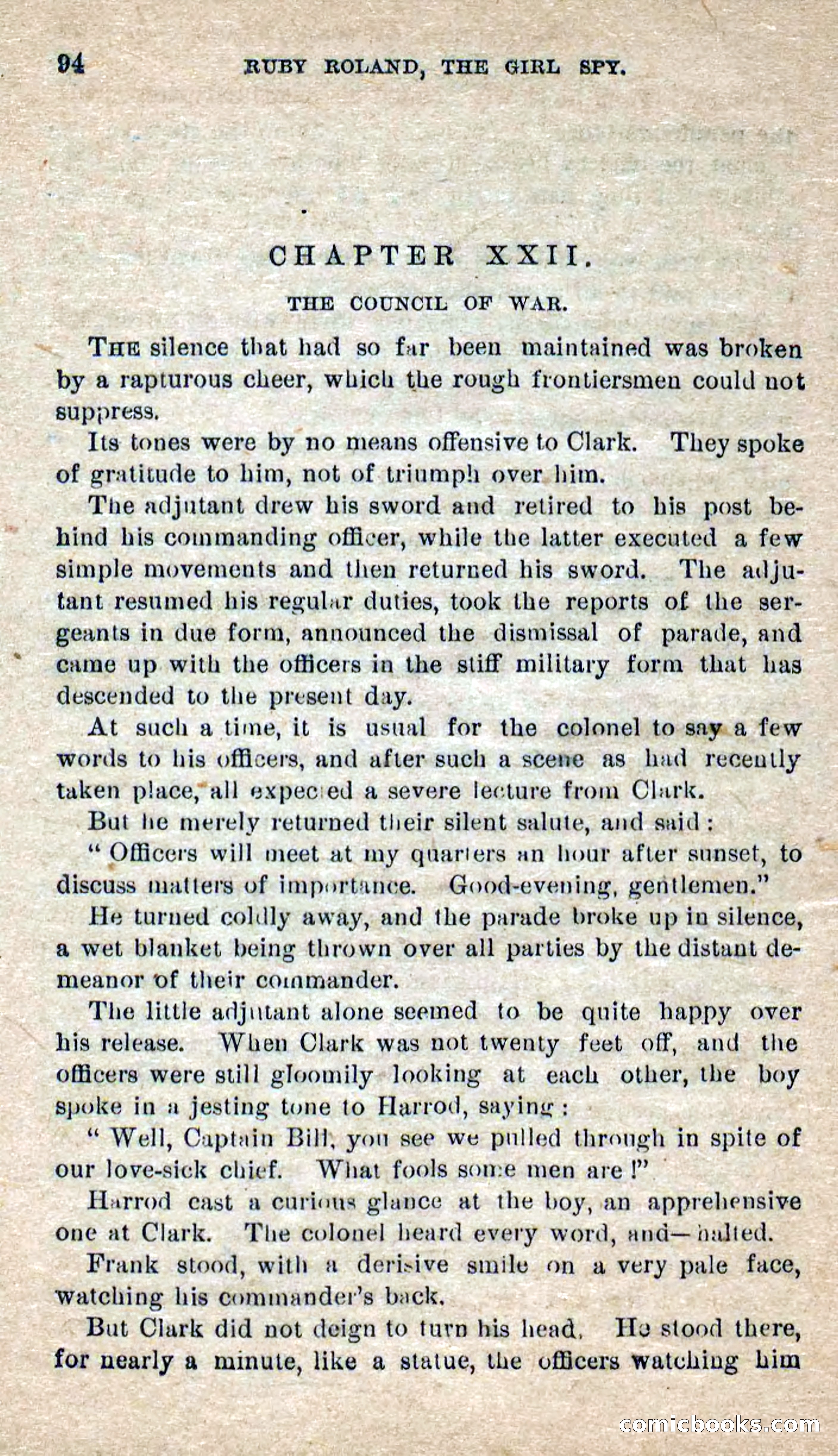 Beadle's Dime Novels No. 277: Ruby Roland, the Girl Spy — page 90 of 100