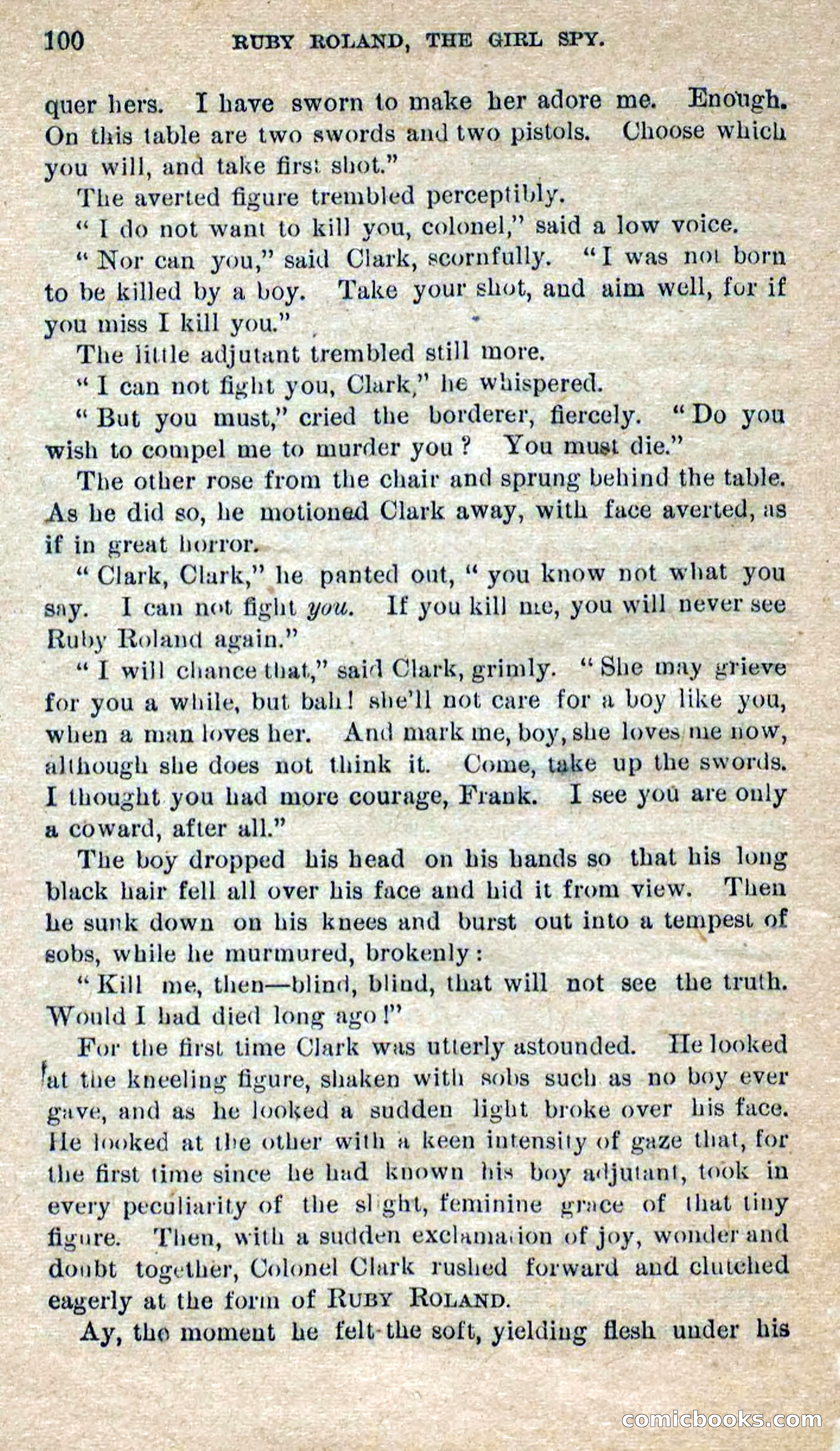 Beadle's Dime Novels No. 277: Ruby Roland, the Girl Spy — page 96 of 100