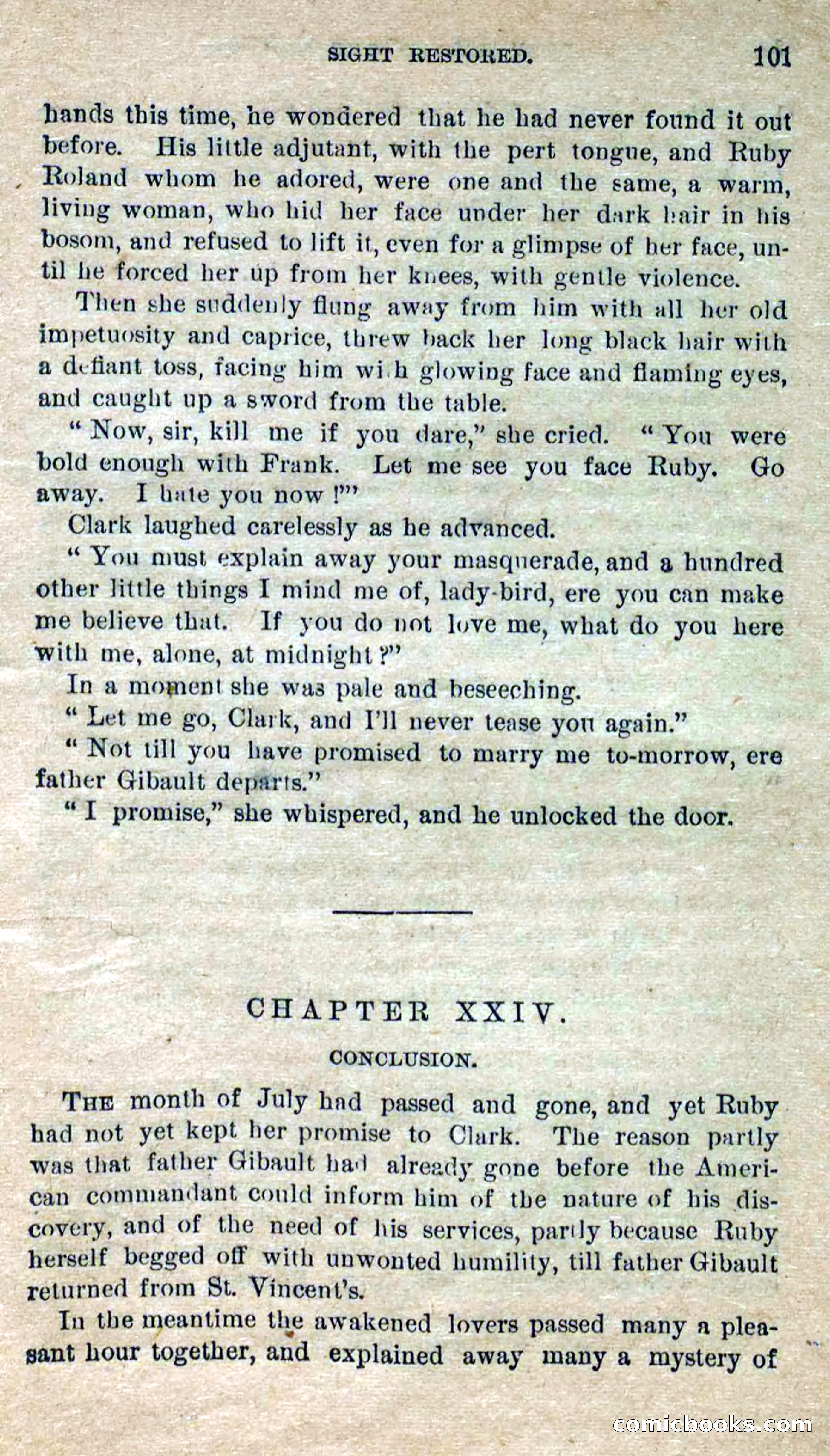 Beadle's Dime Novels No. 277: Ruby Roland, the Girl Spy — page 97 of 100