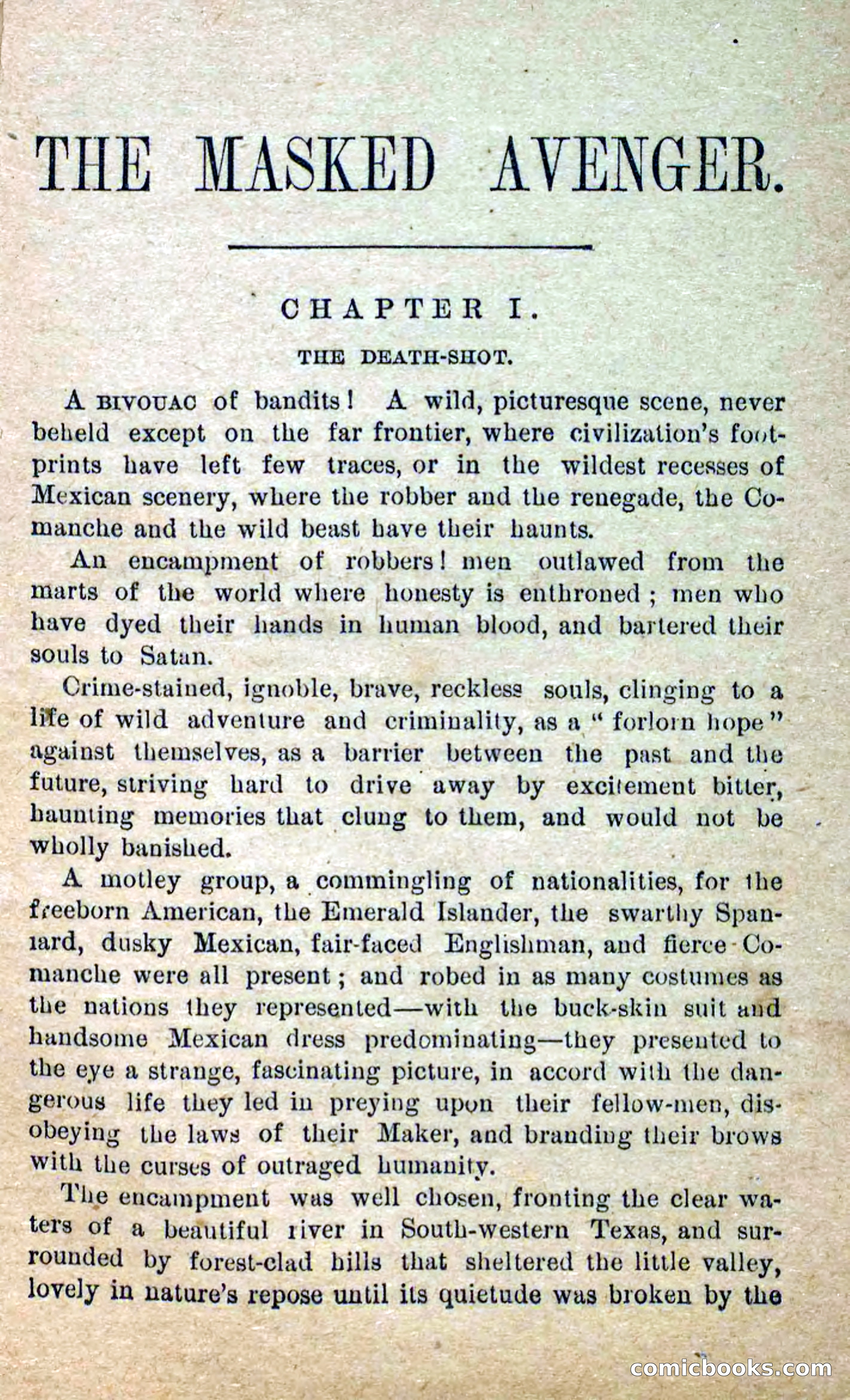 The Masked Avenger; or, Death on the Trail — page 7 of 96