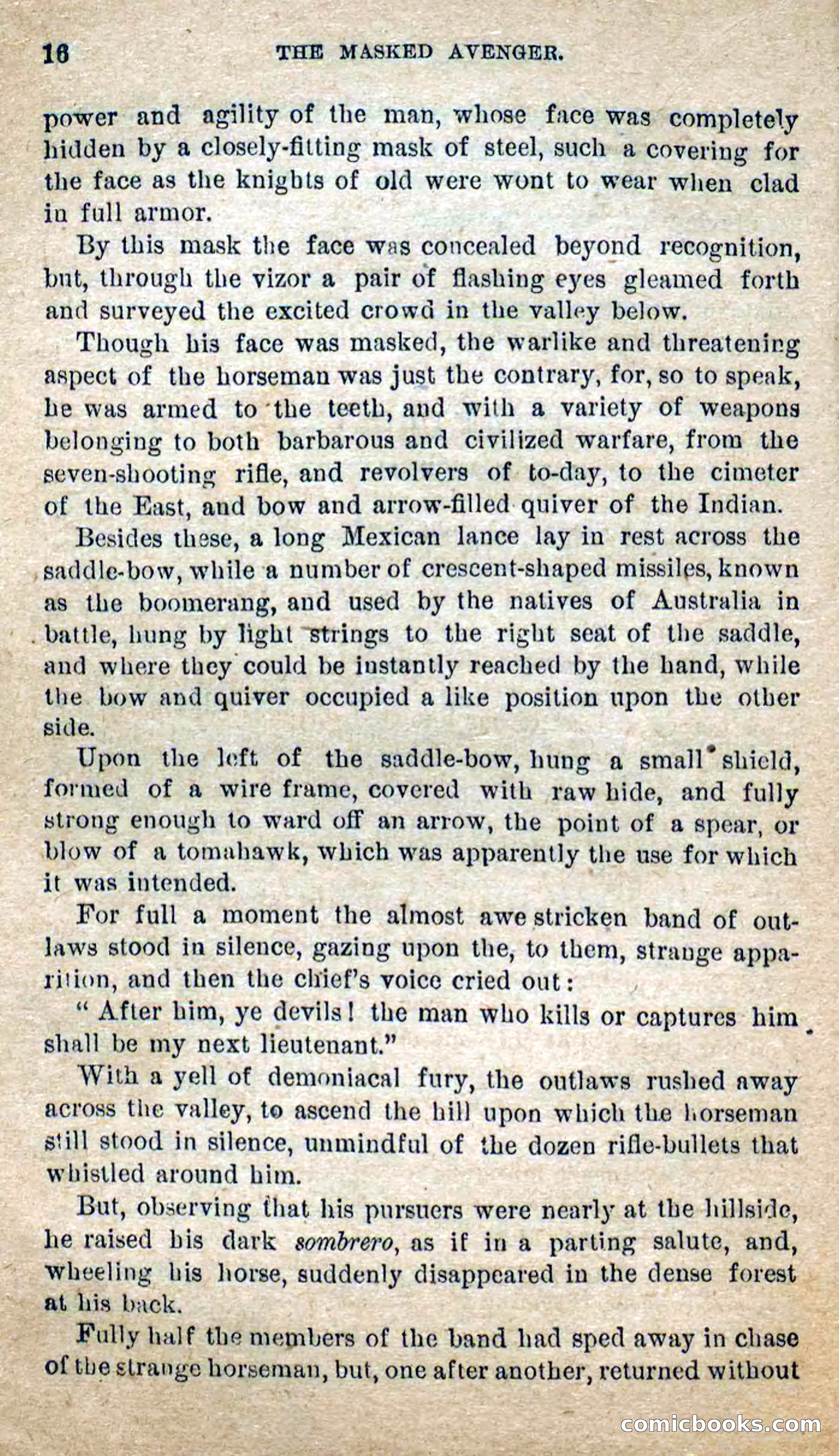 The Masked Avenger; or, Death on the Trail — page 14 of 96