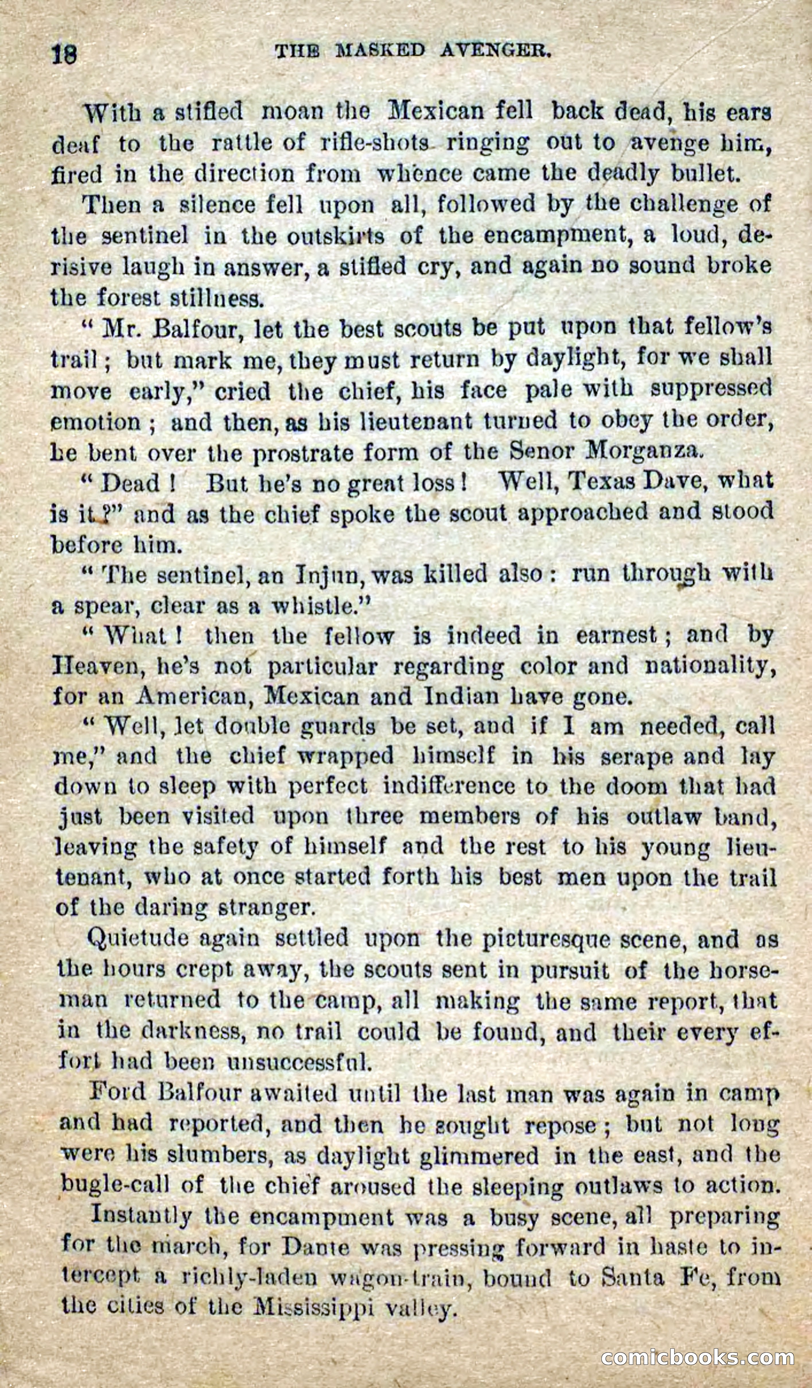The Masked Avenger; or, Death on the Trail — page 16 of 96