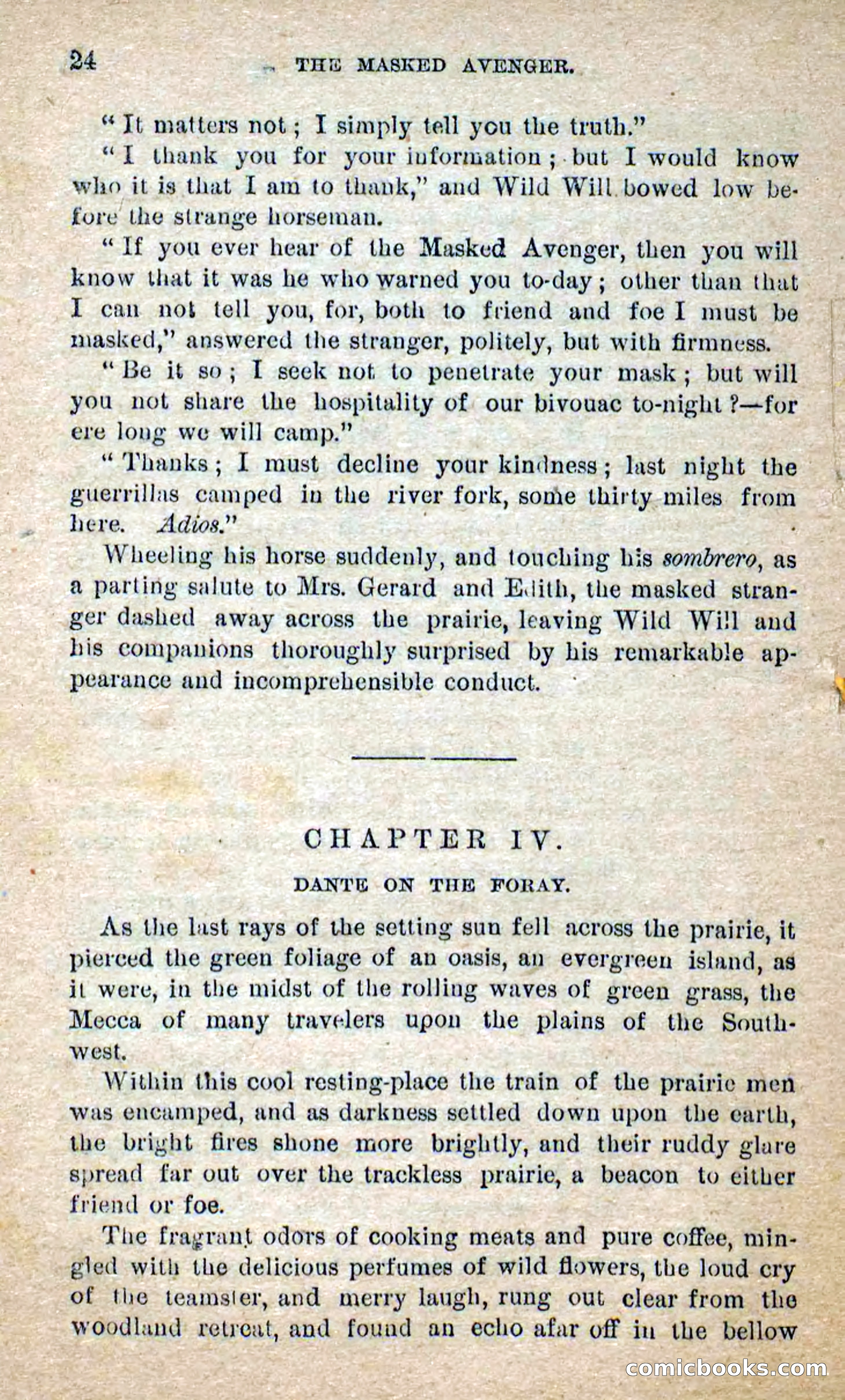 The Masked Avenger; or, Death on the Trail — page 22 of 96