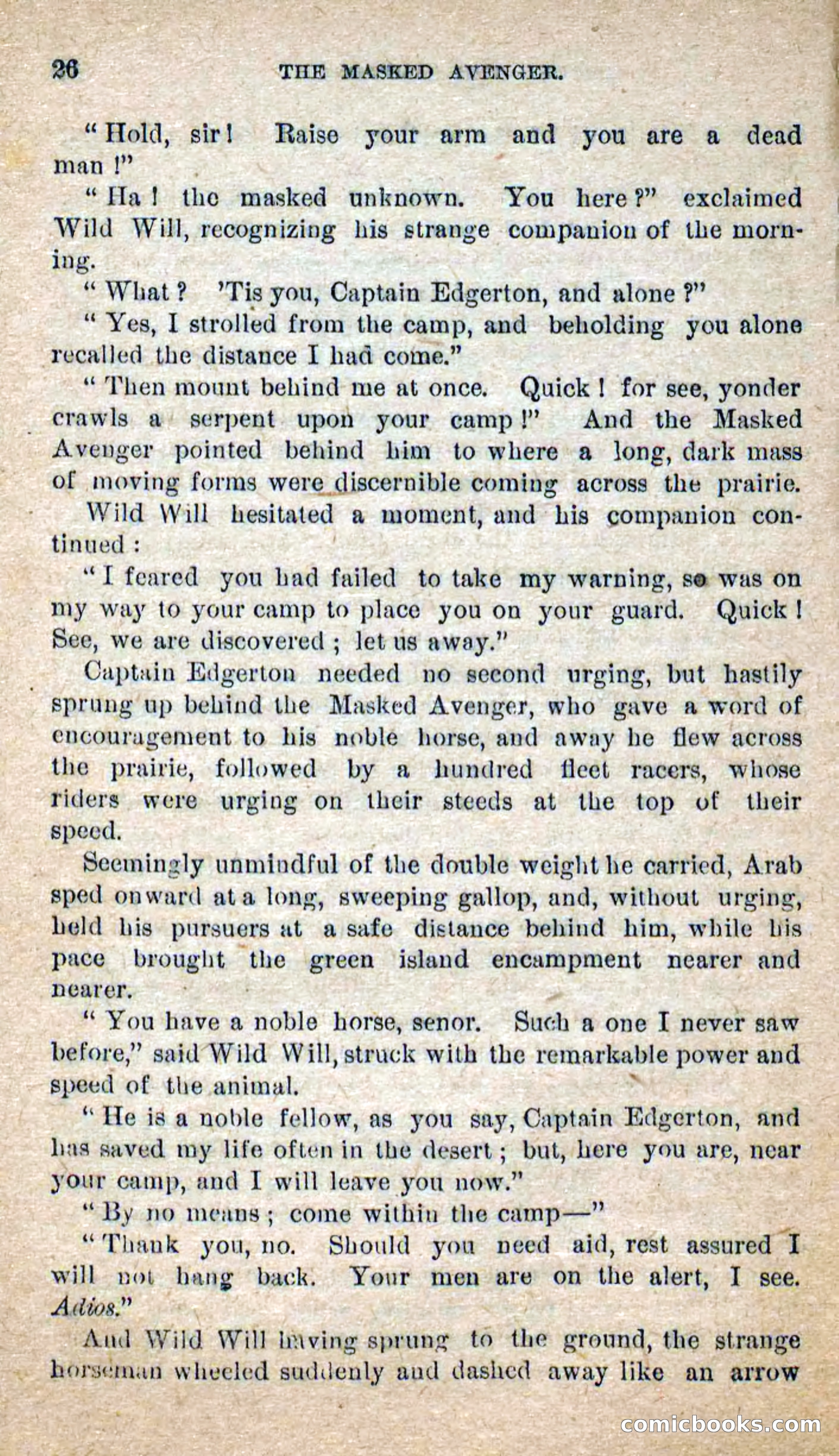 The Masked Avenger; or, Death on the Trail — page 24 of 96