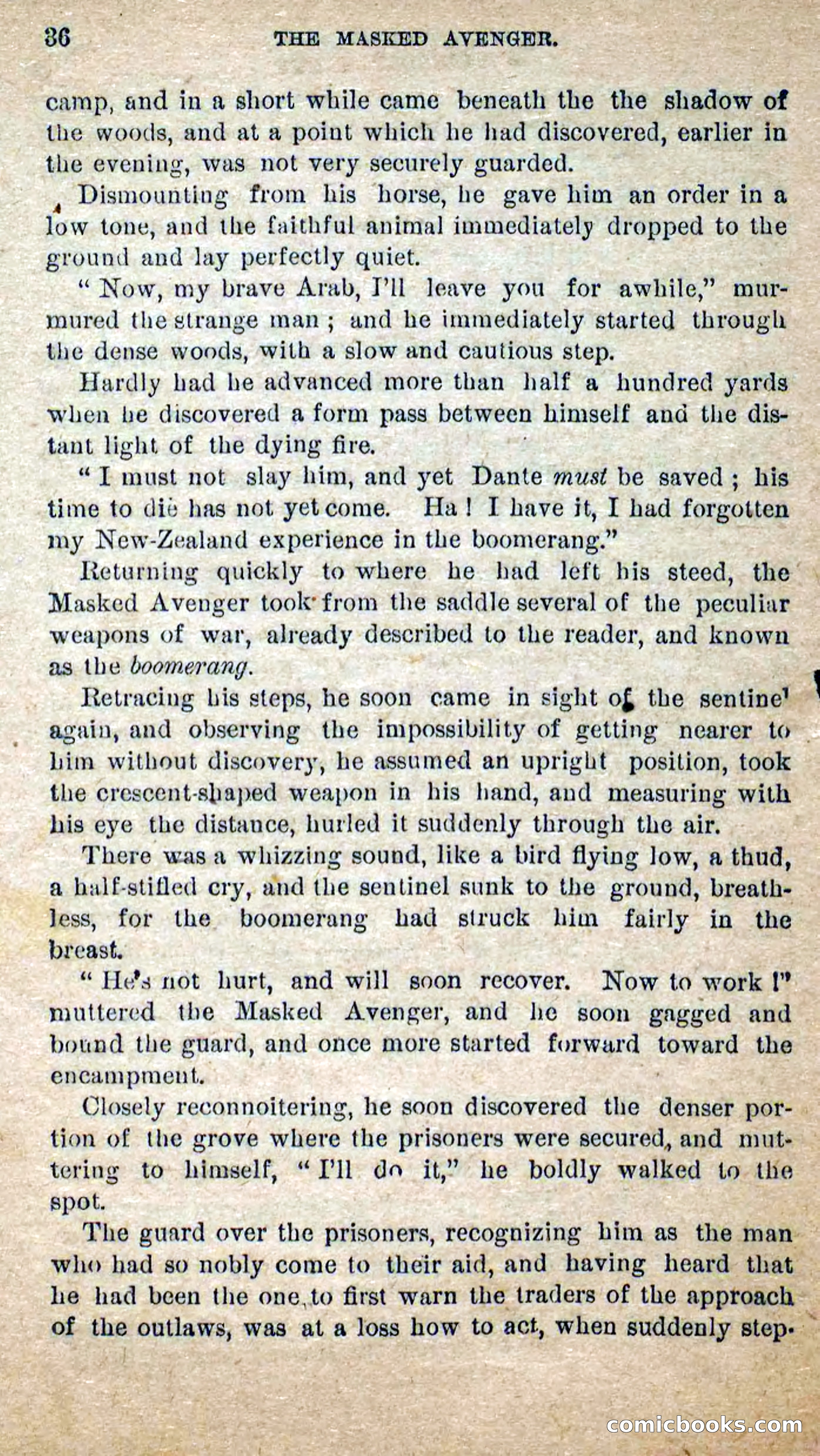 The Masked Avenger; or, Death on the Trail — page 34 of 96