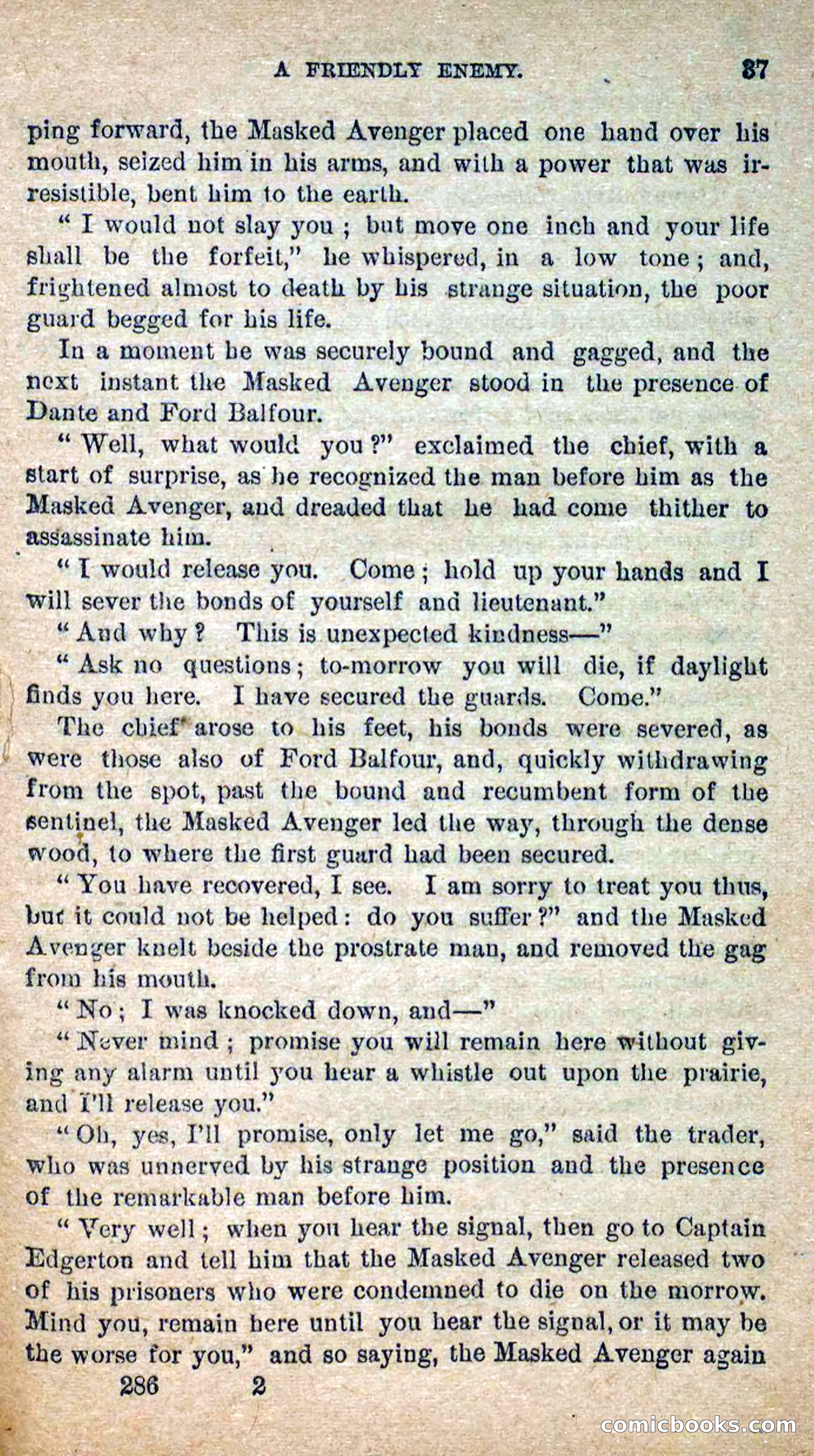 The Masked Avenger; or, Death on the Trail — page 35 of 96