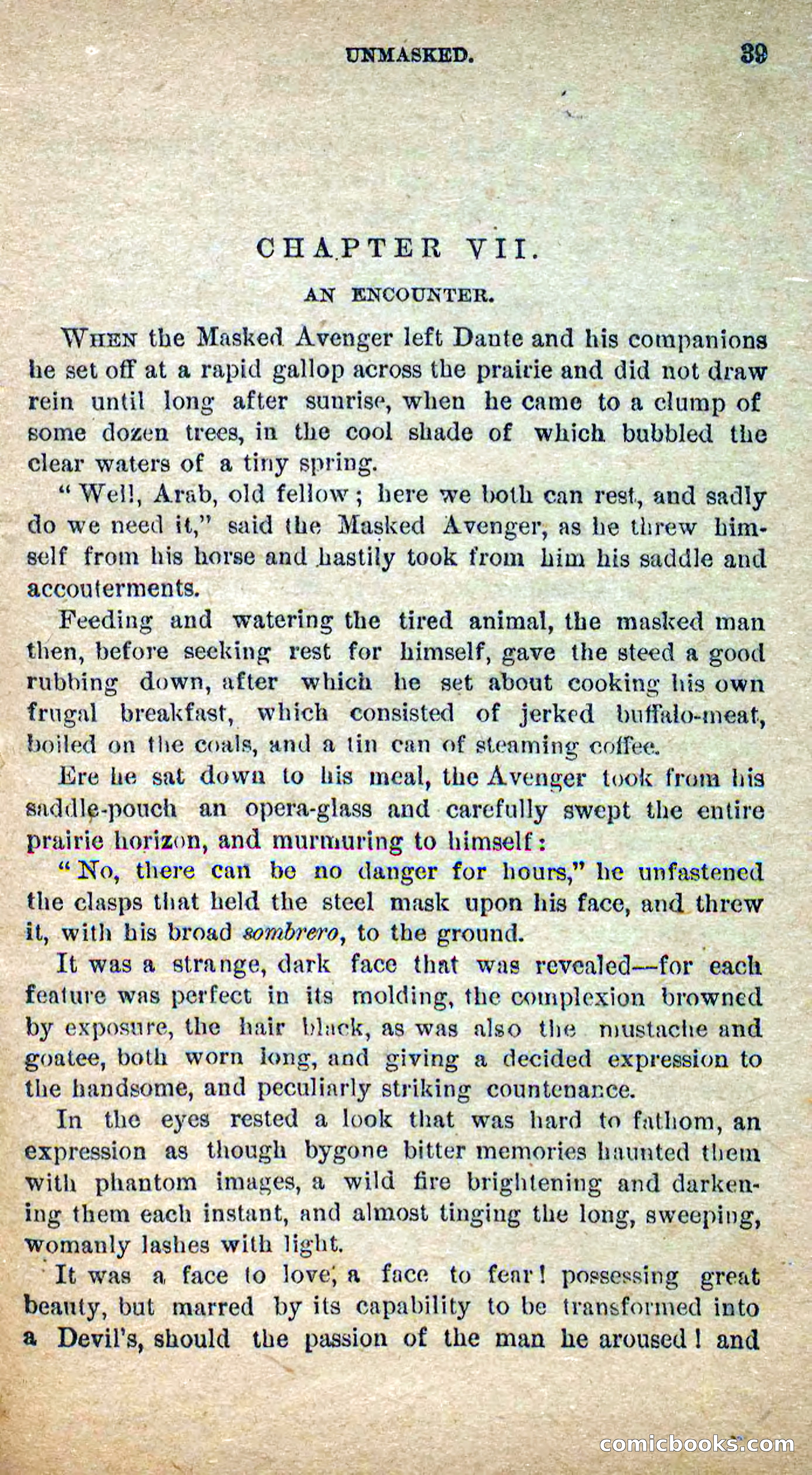 The Masked Avenger; or, Death on the Trail — page 37 of 96