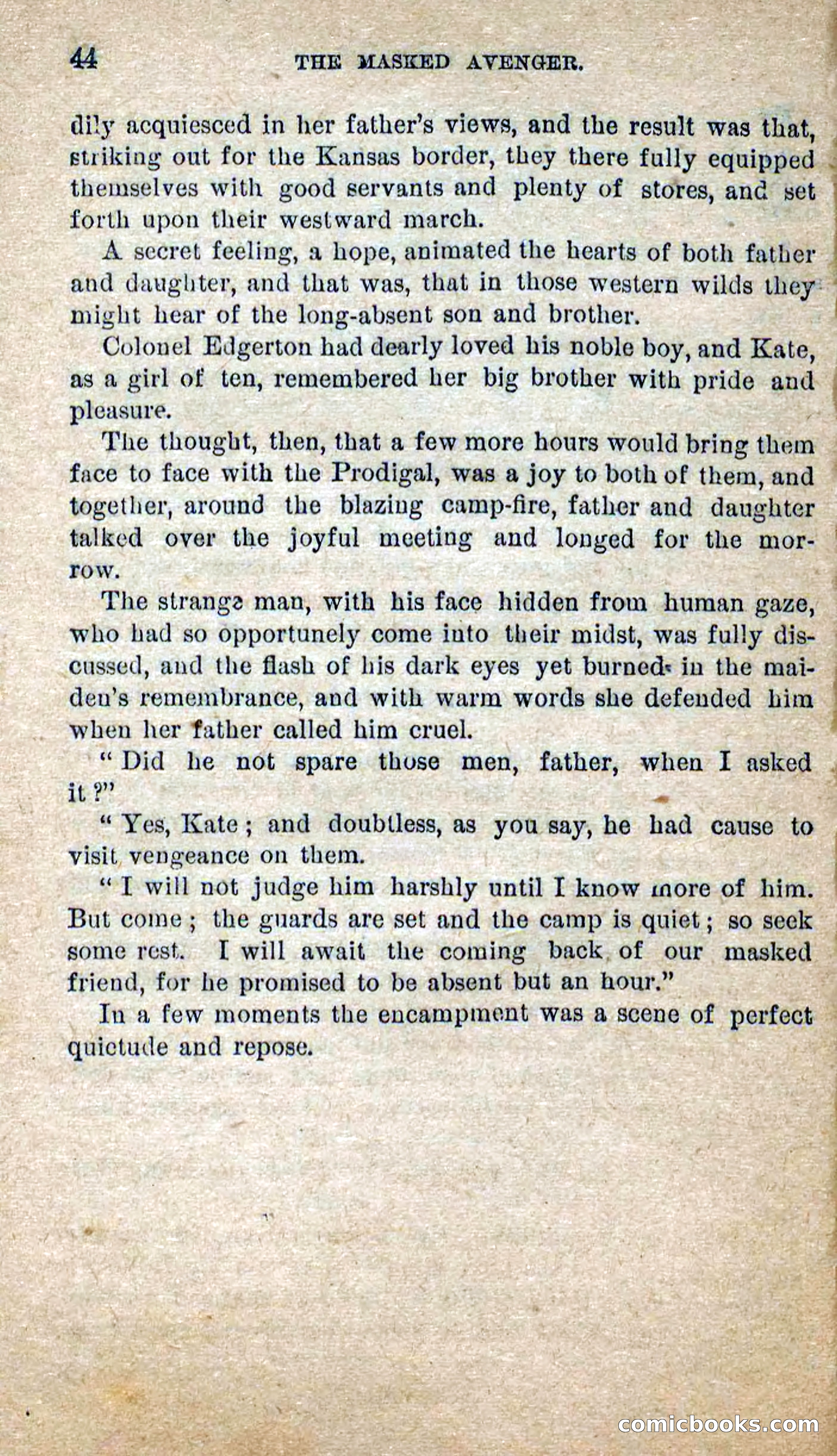 The Masked Avenger; or, Death on the Trail — page 42 of 96