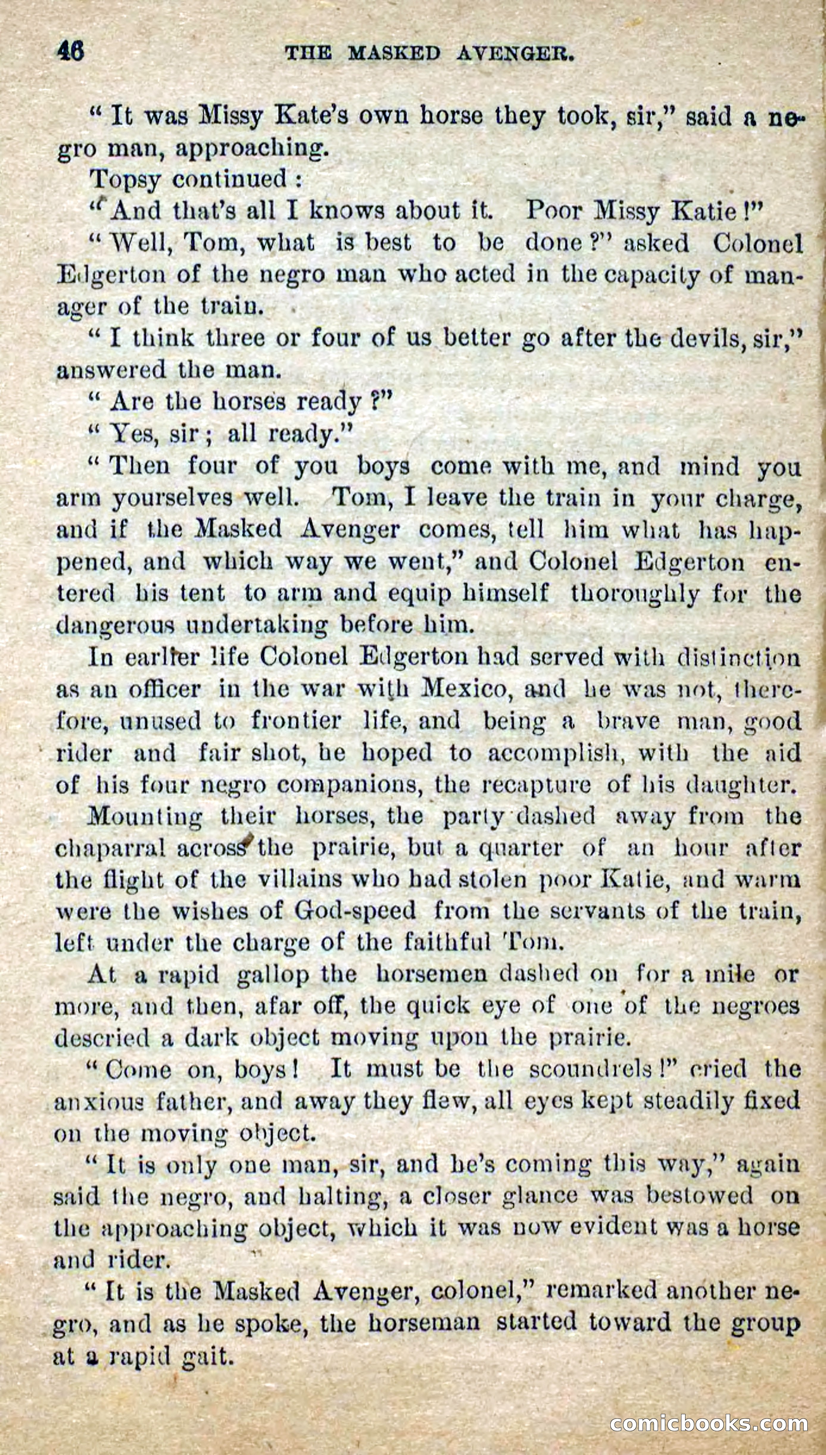 The Masked Avenger; or, Death on the Trail — page 44 of 96