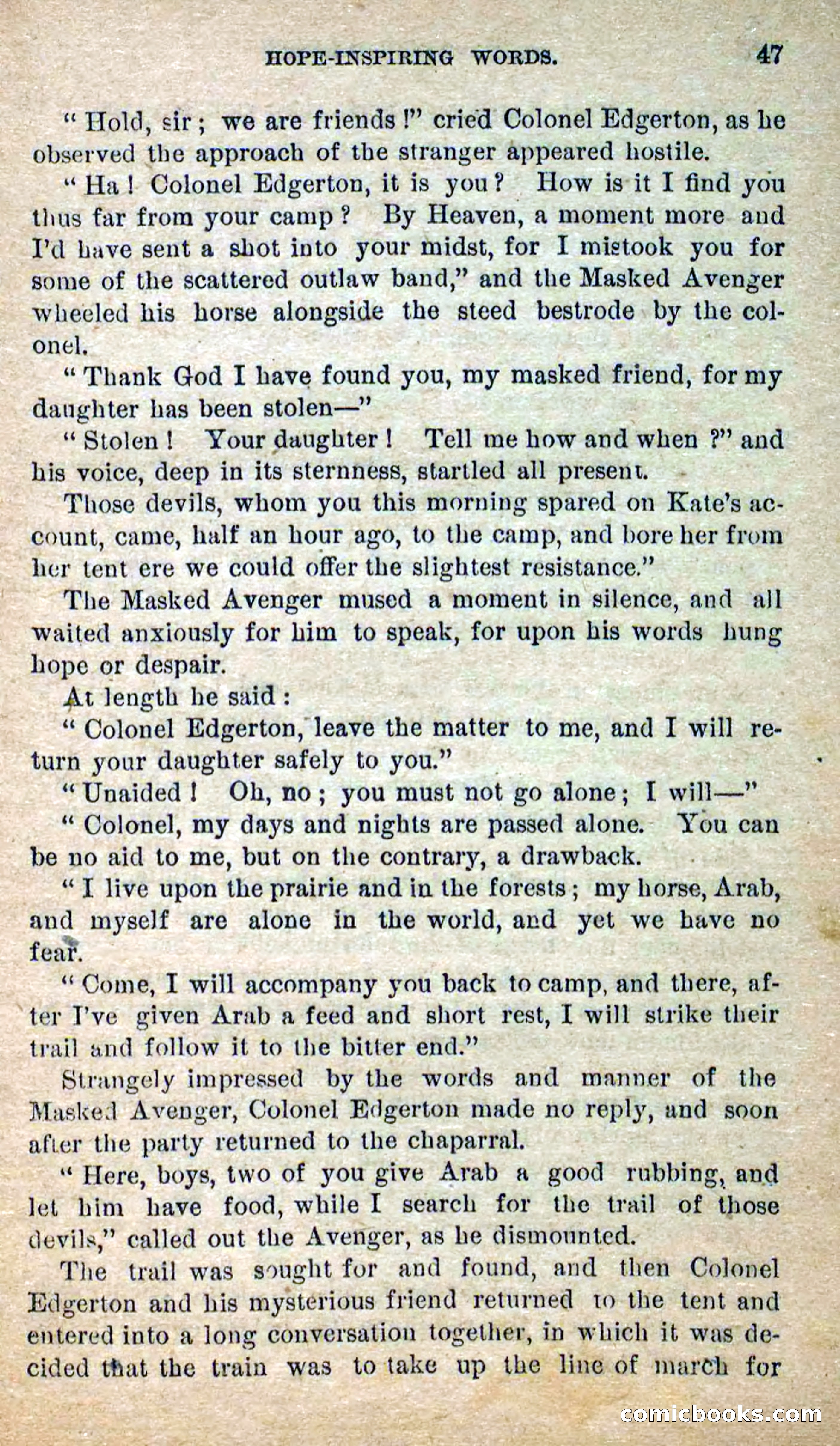 The Masked Avenger; or, Death on the Trail — page 45 of 96
