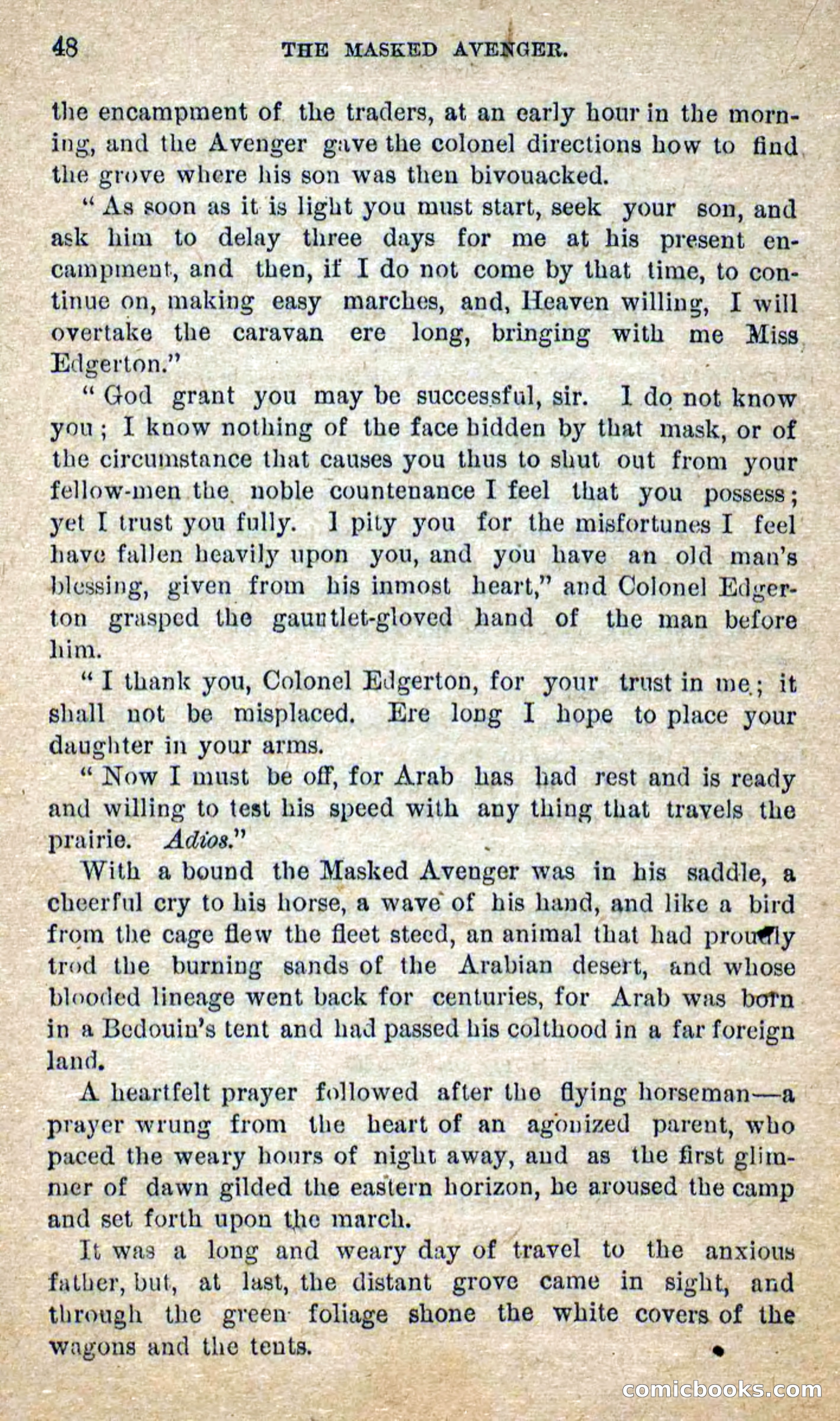 The Masked Avenger; or, Death on the Trail — page 46 of 96