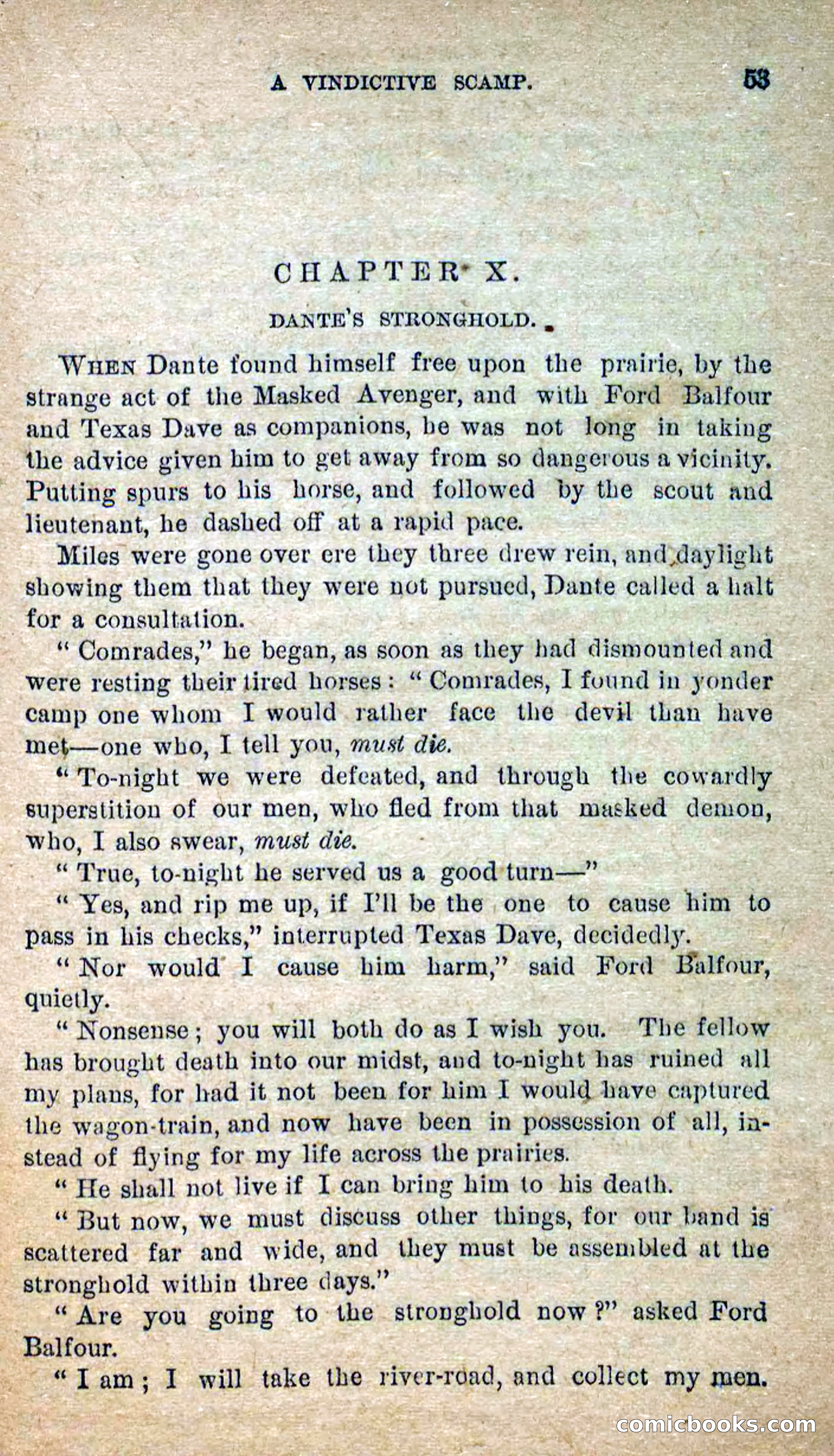 The Masked Avenger; or, Death on the Trail — page 51 of 96