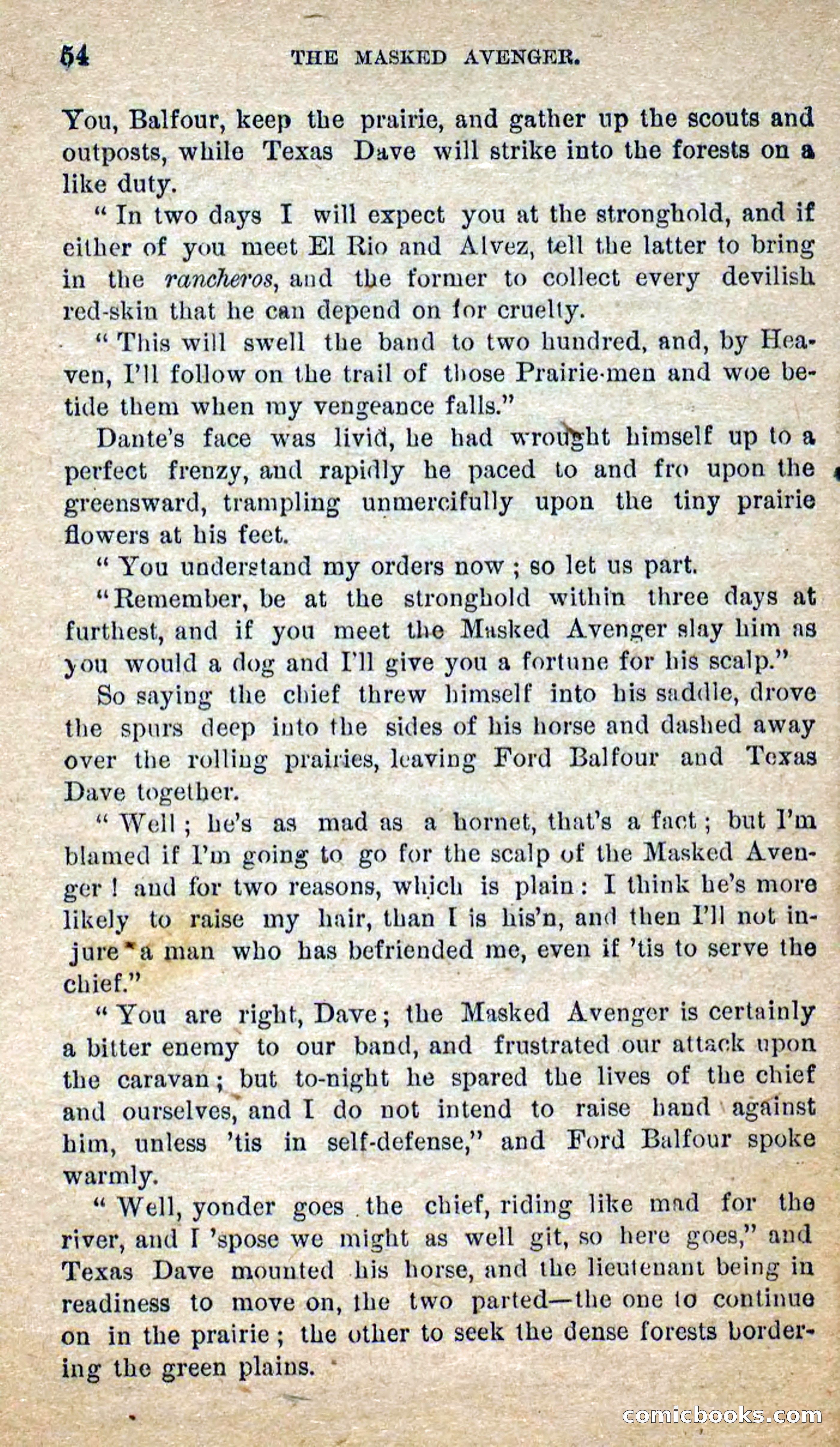 The Masked Avenger; or, Death on the Trail — page 52 of 96