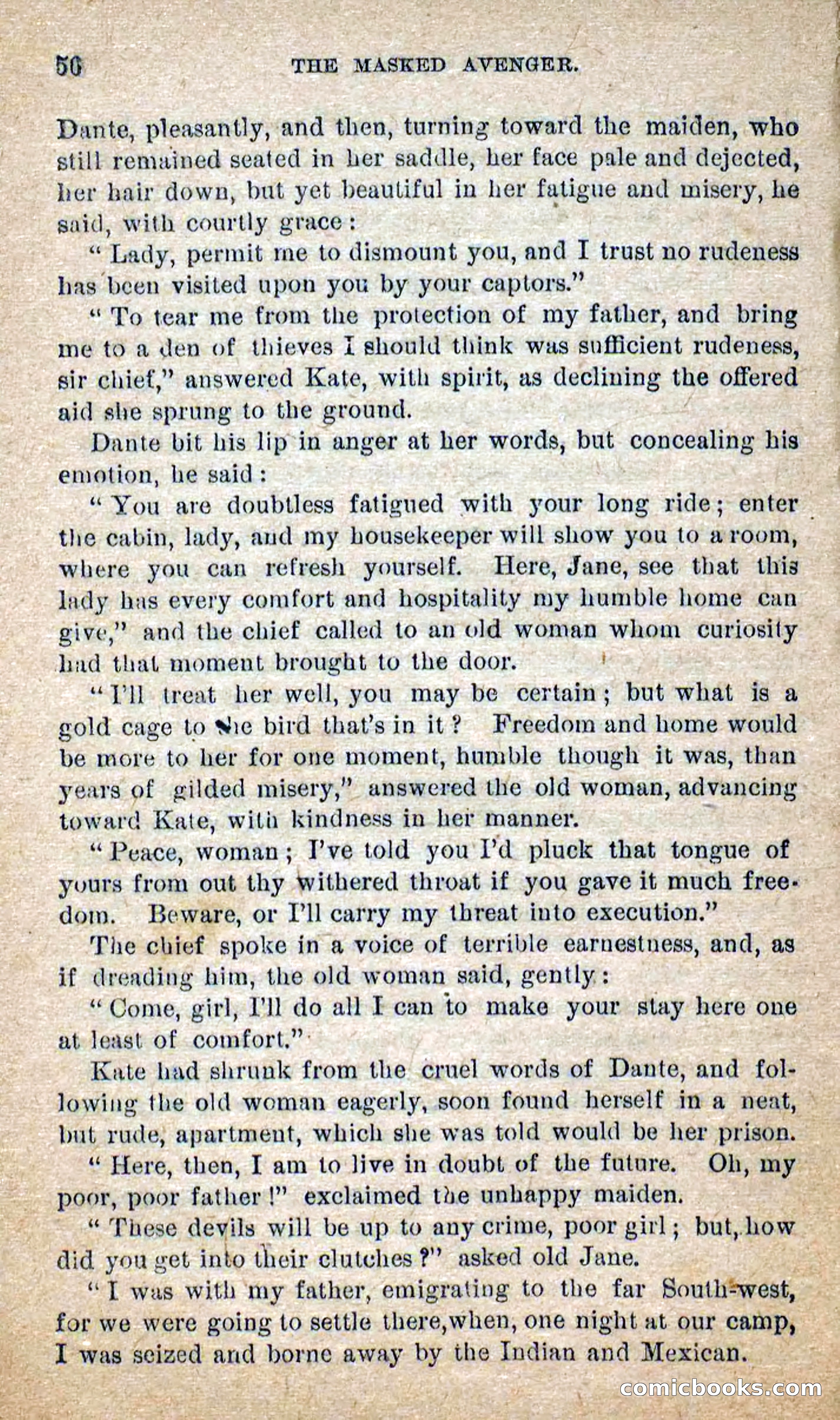 The Masked Avenger; or, Death on the Trail — page 54 of 96