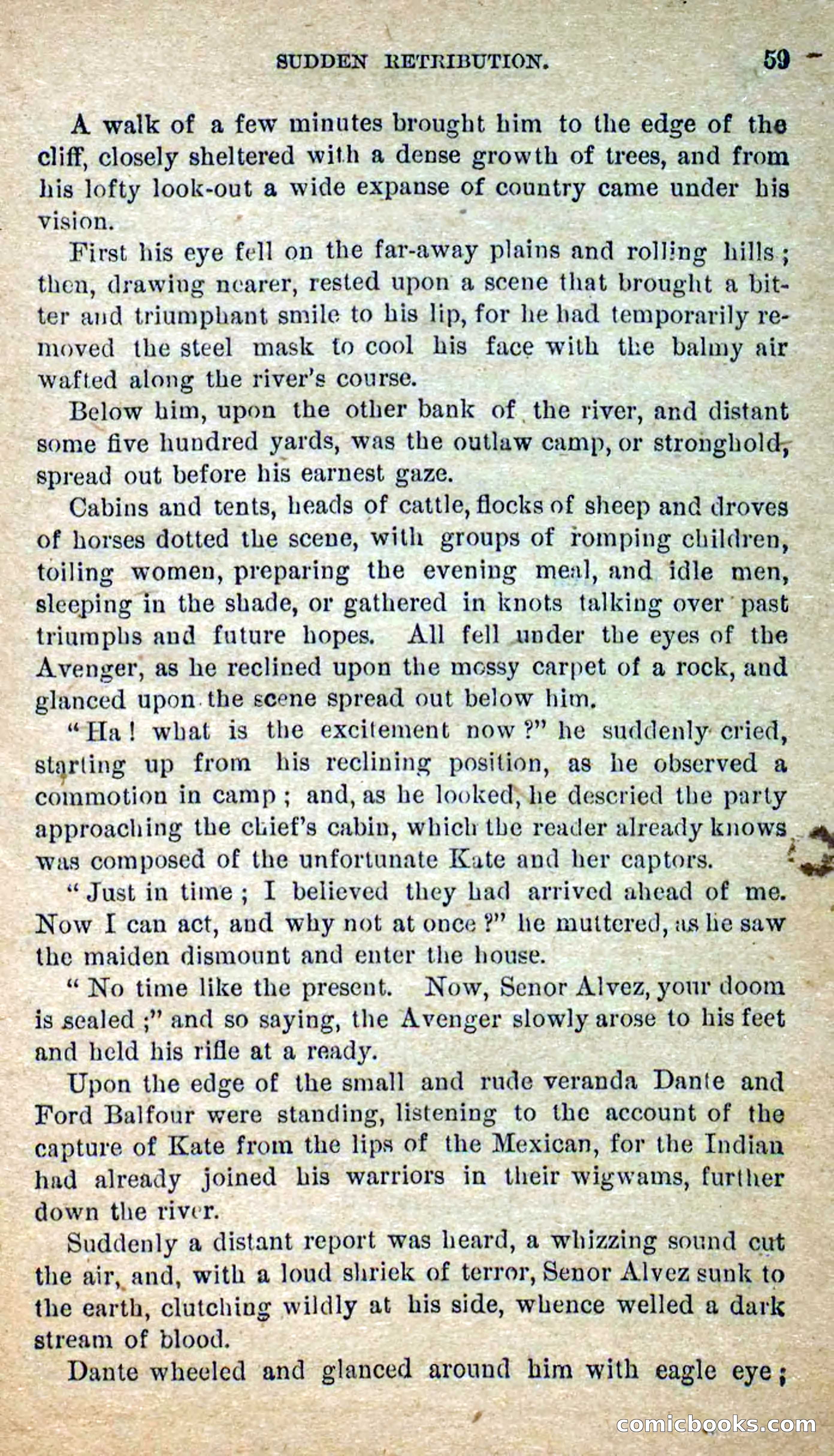 The Masked Avenger; or, Death on the Trail — page 57 of 96