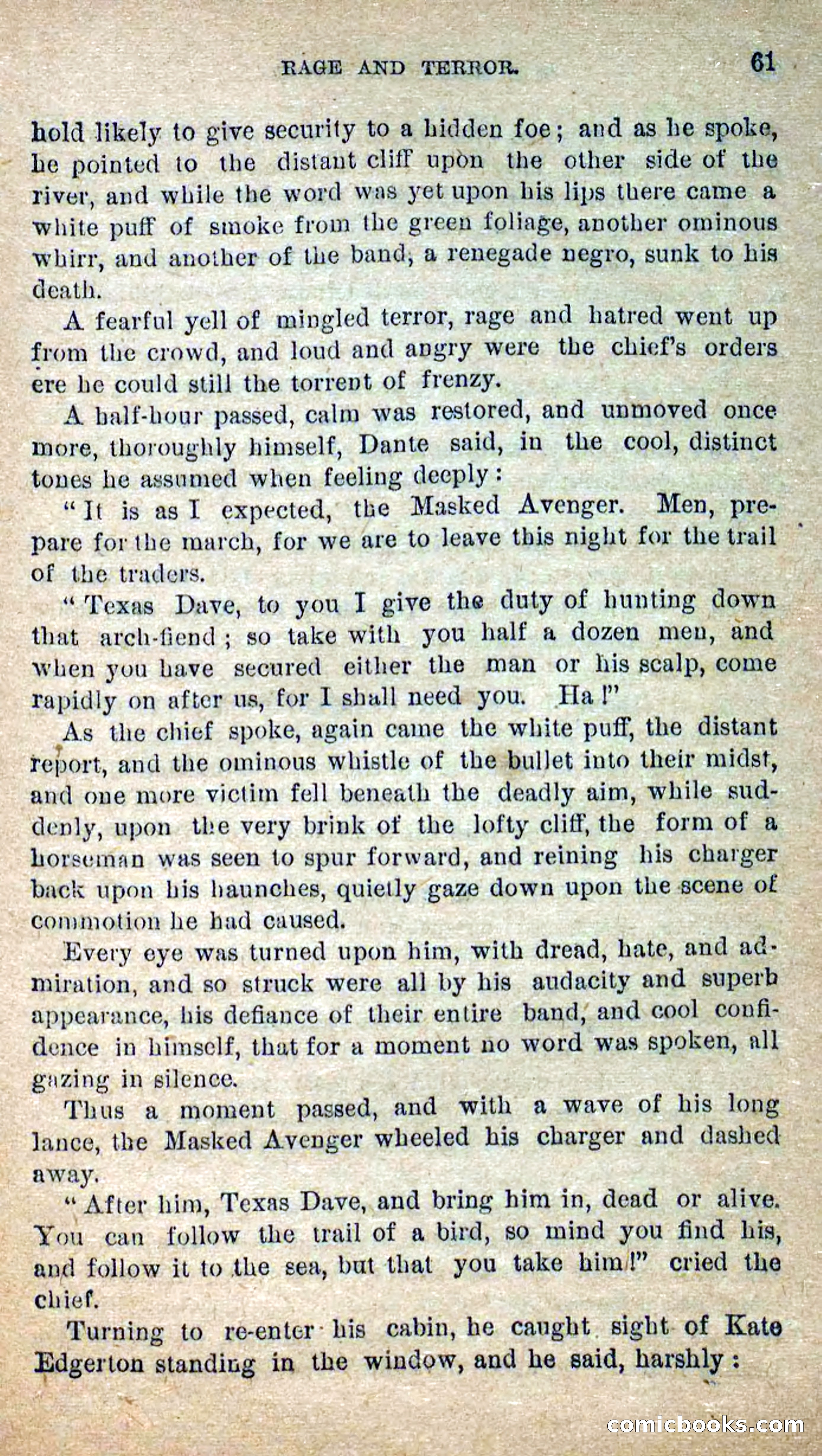 The Masked Avenger; or, Death on the Trail — page 59 of 96