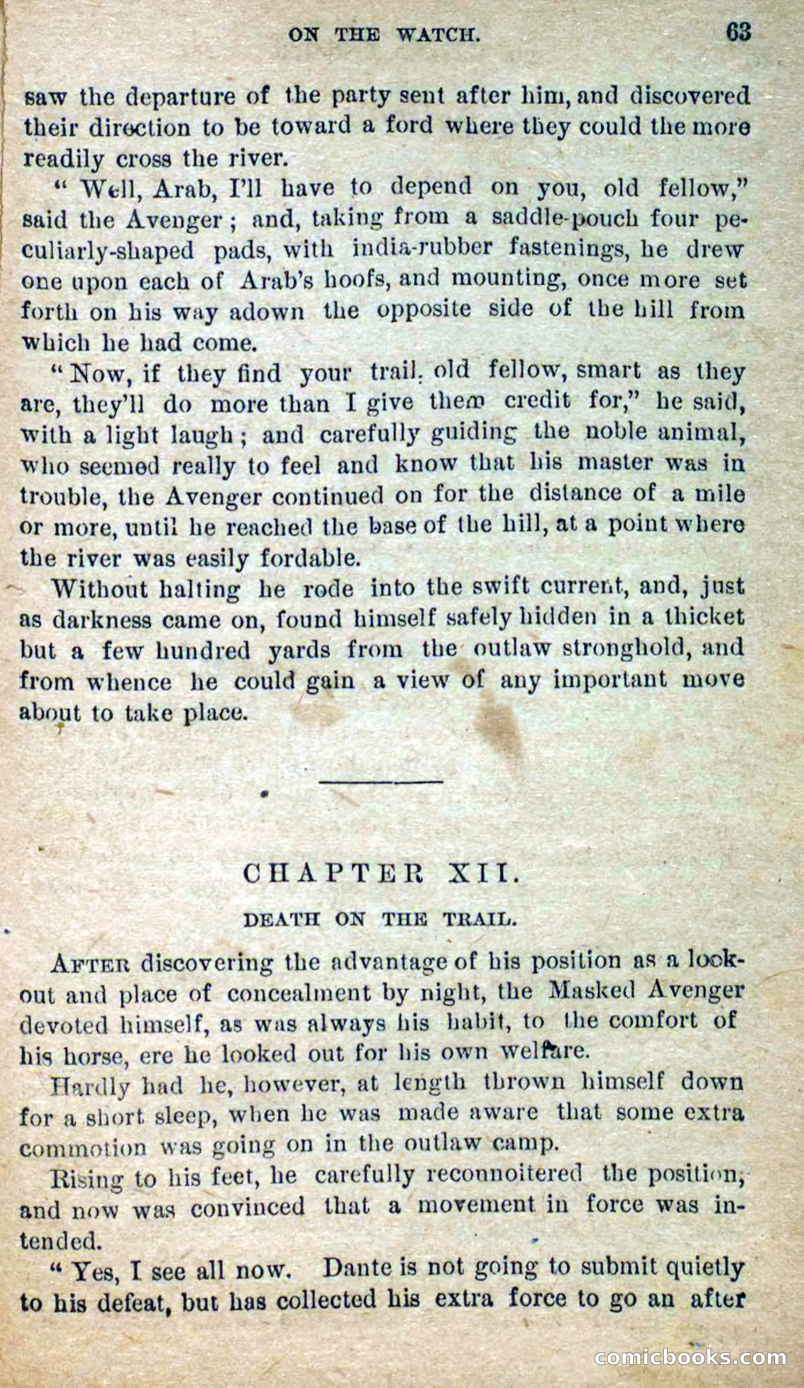 The Masked Avenger; or, Death on the Trail — page 61 of 96