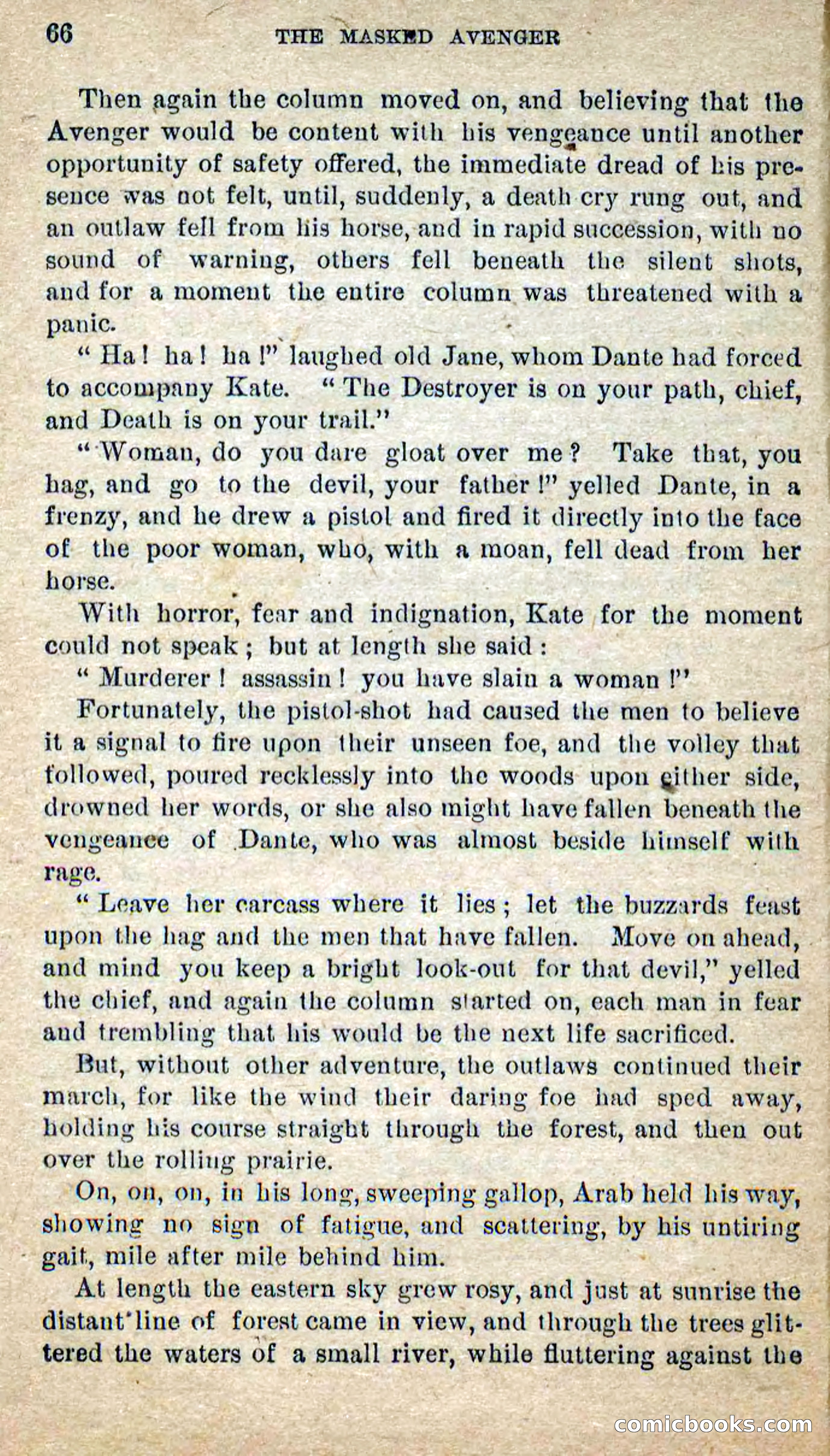 The Masked Avenger; or, Death on the Trail — page 64 of 96