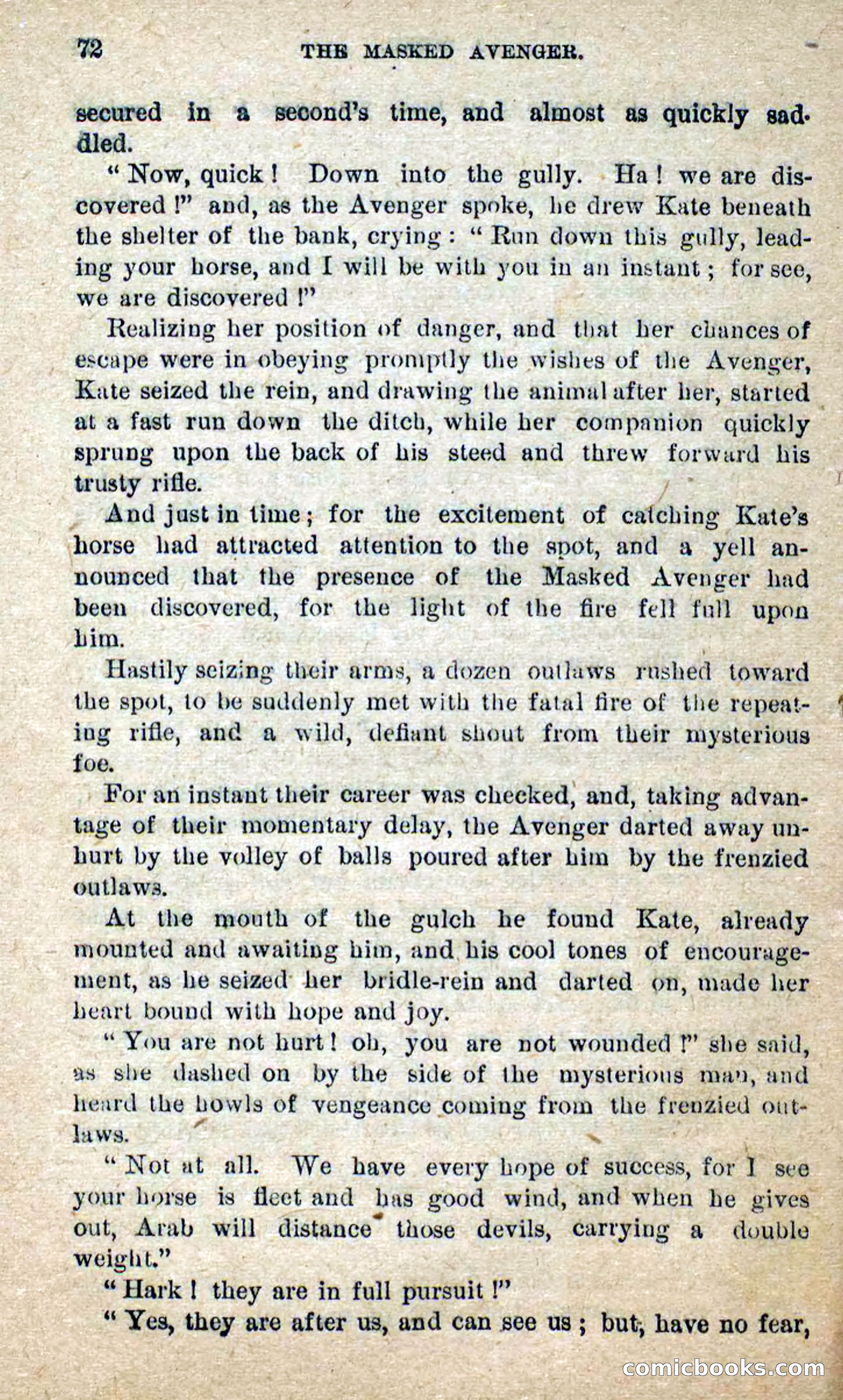 The Masked Avenger; or, Death on the Trail — page 70 of 96