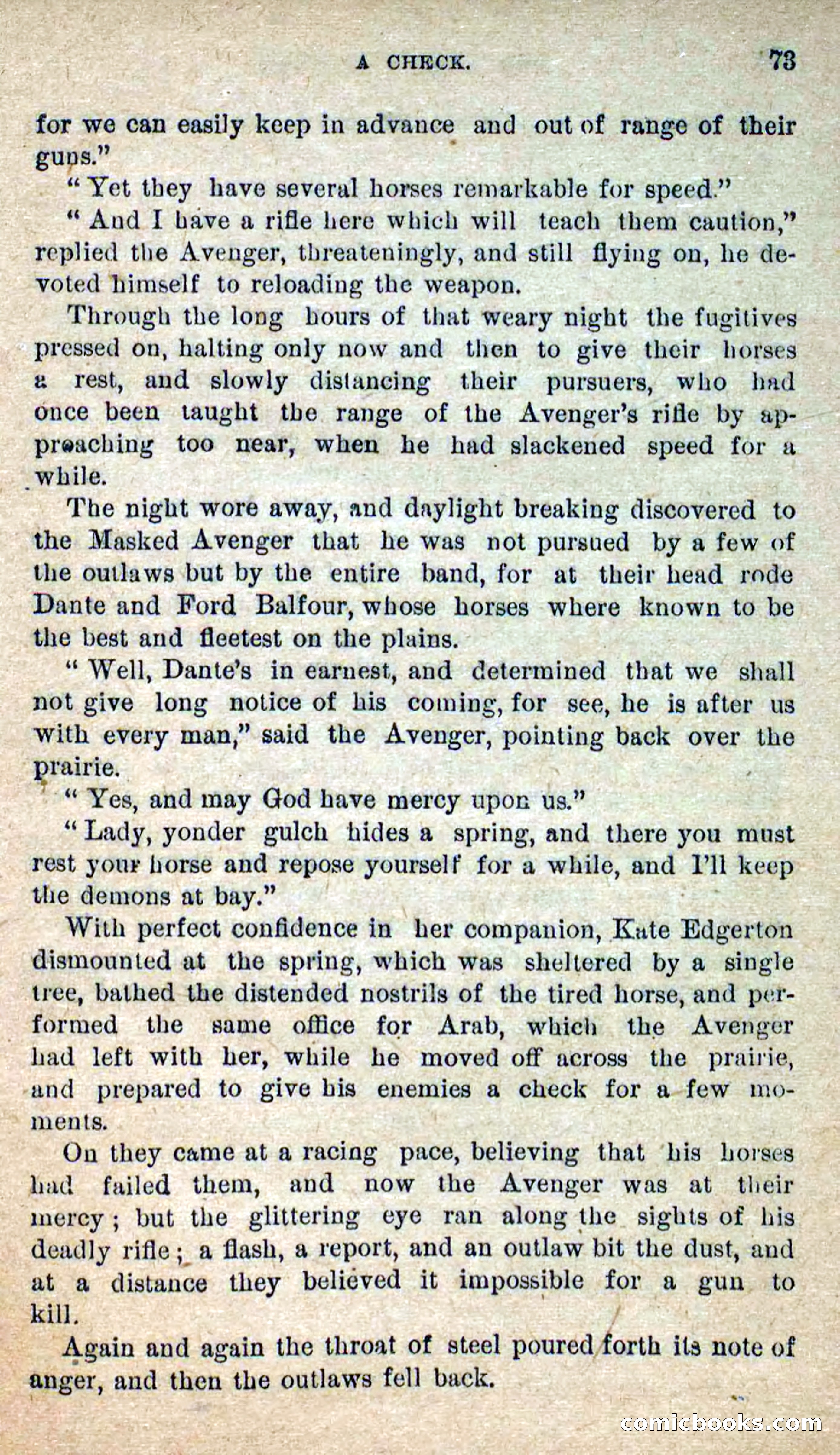 The Masked Avenger; or, Death on the Trail — page 71 of 96