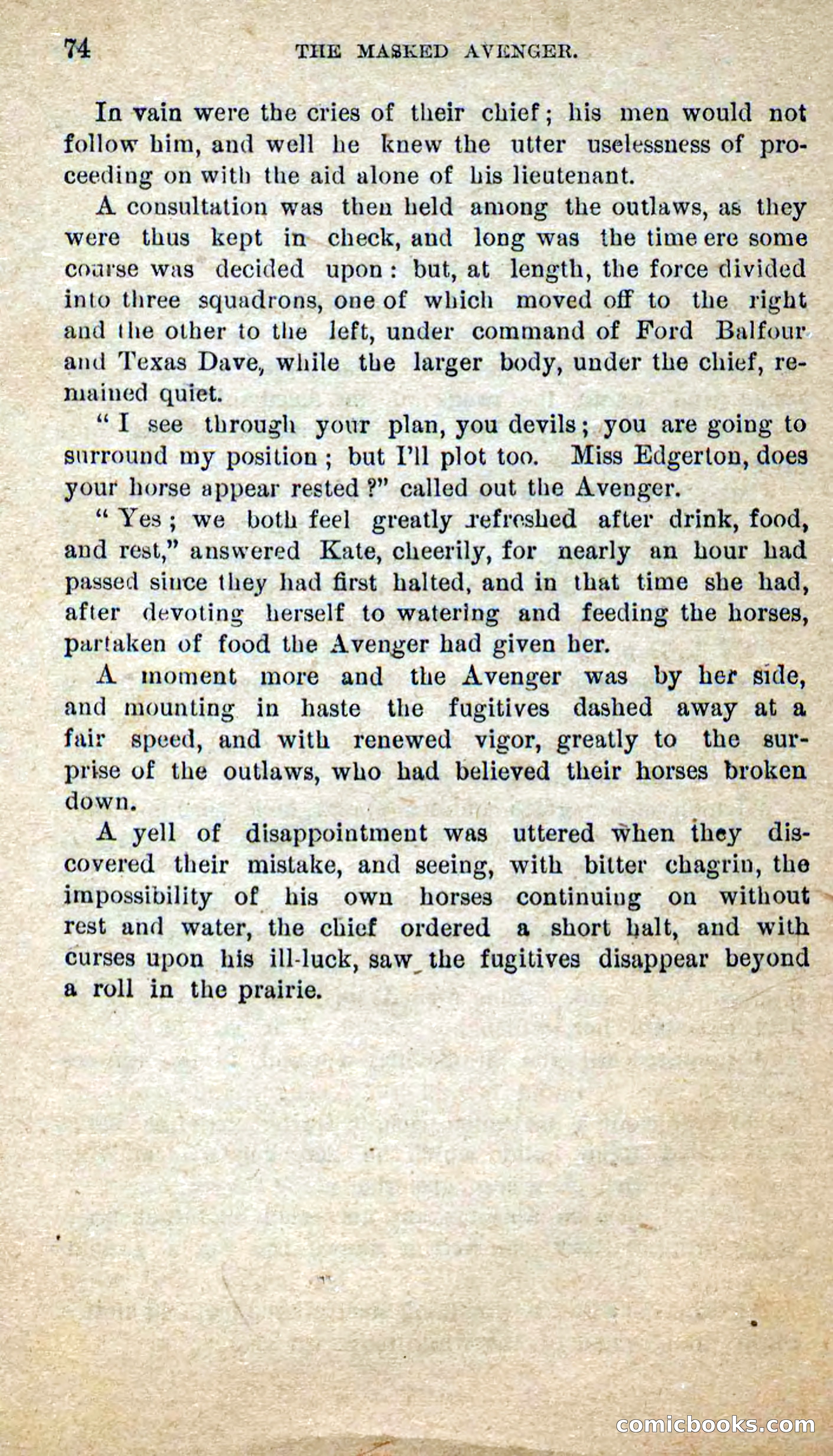 The Masked Avenger; or, Death on the Trail — page 72 of 96
