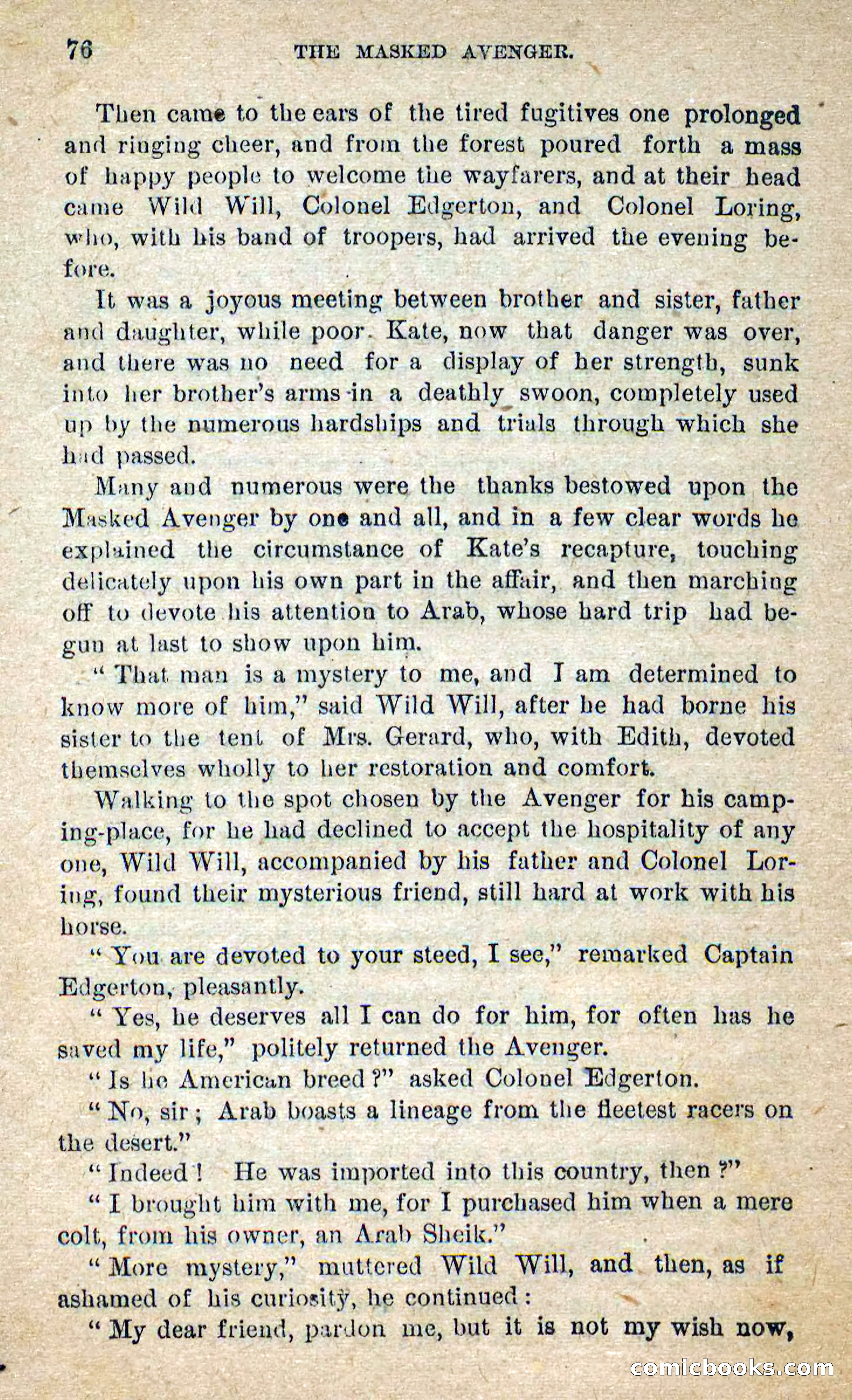 The Masked Avenger; or, Death on the Trail — page 74 of 96