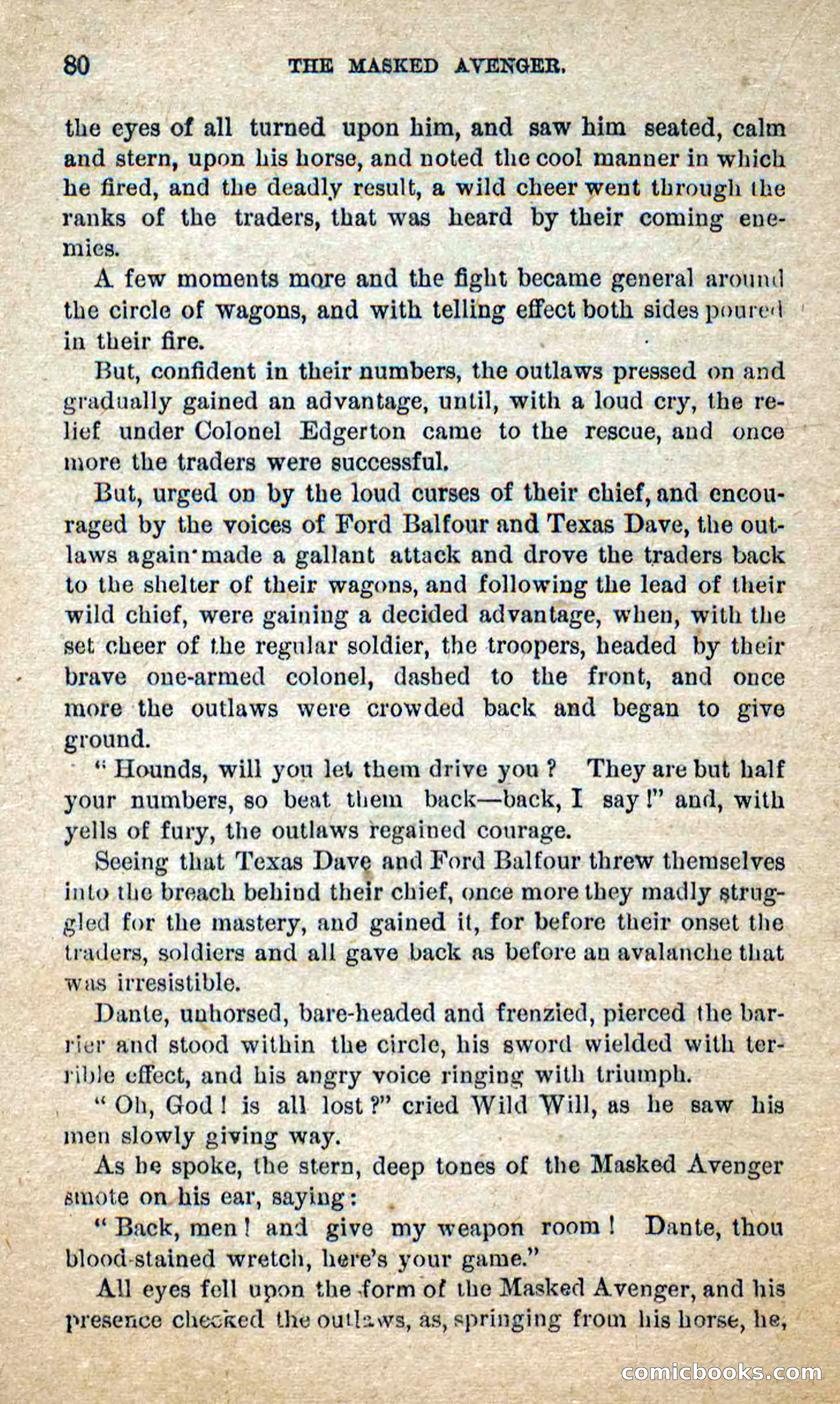 The Masked Avenger; or, Death on the Trail — page 78 of 96