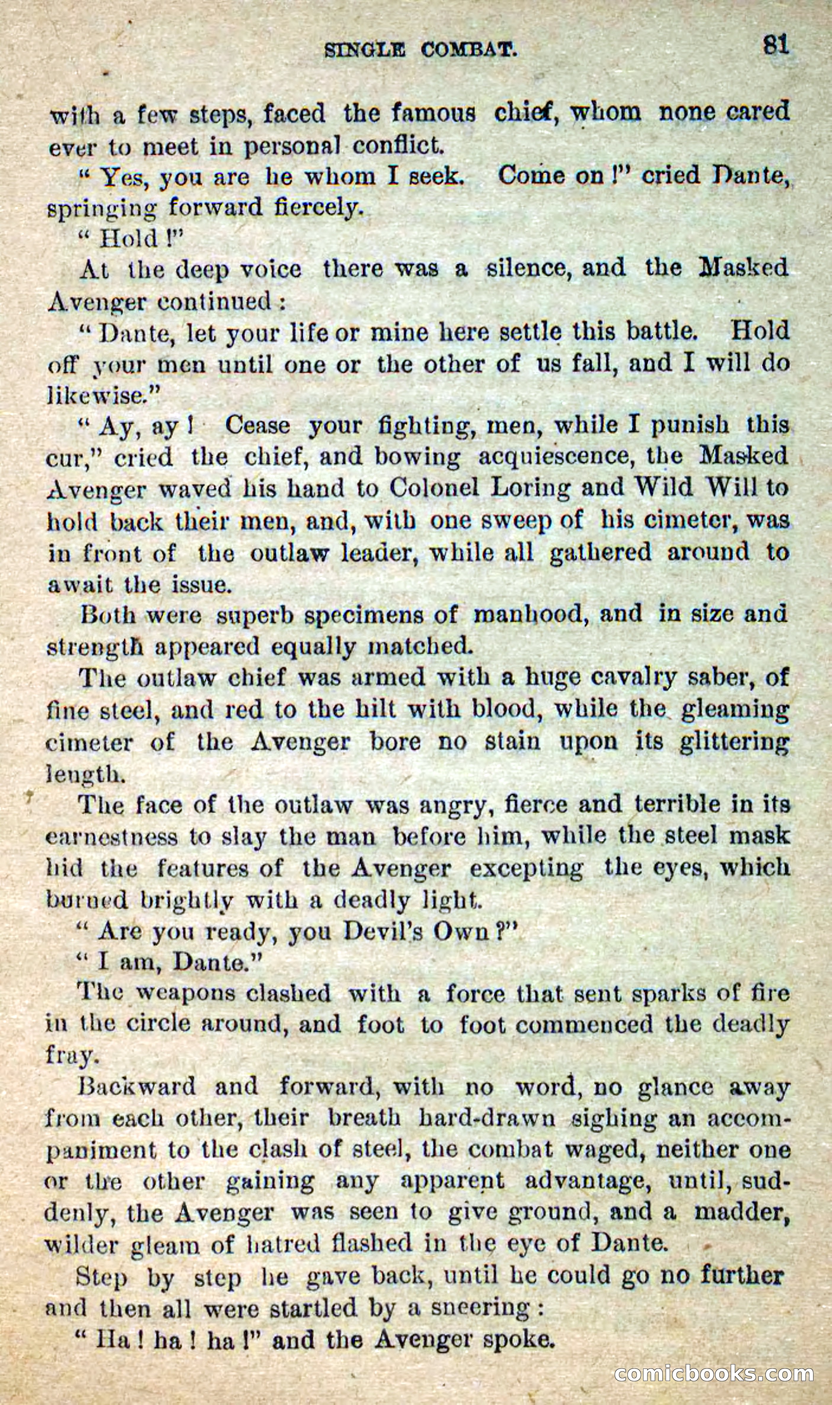 The Masked Avenger; or, Death on the Trail — page 79 of 96