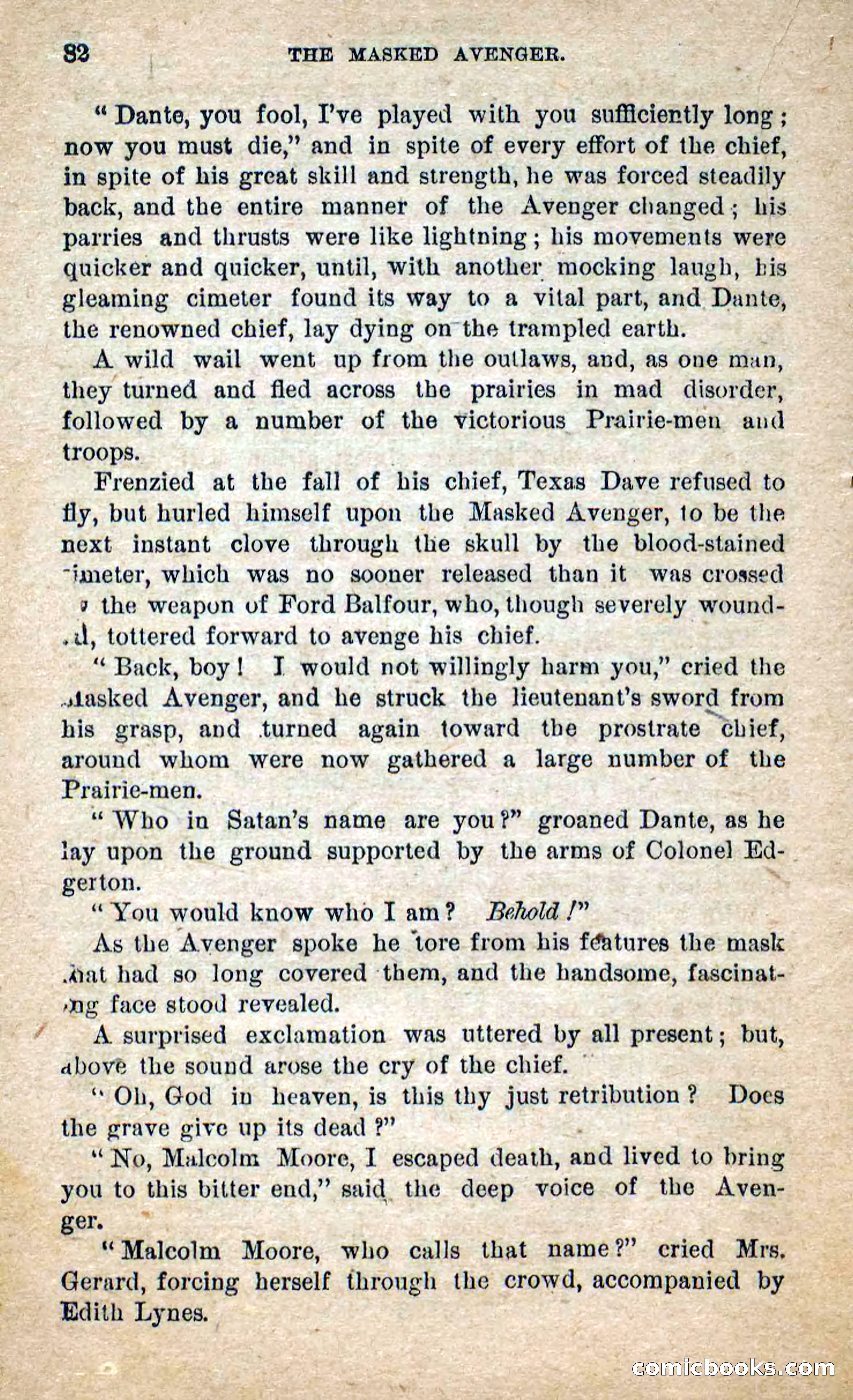 The Masked Avenger; or, Death on the Trail — page 80 of 96