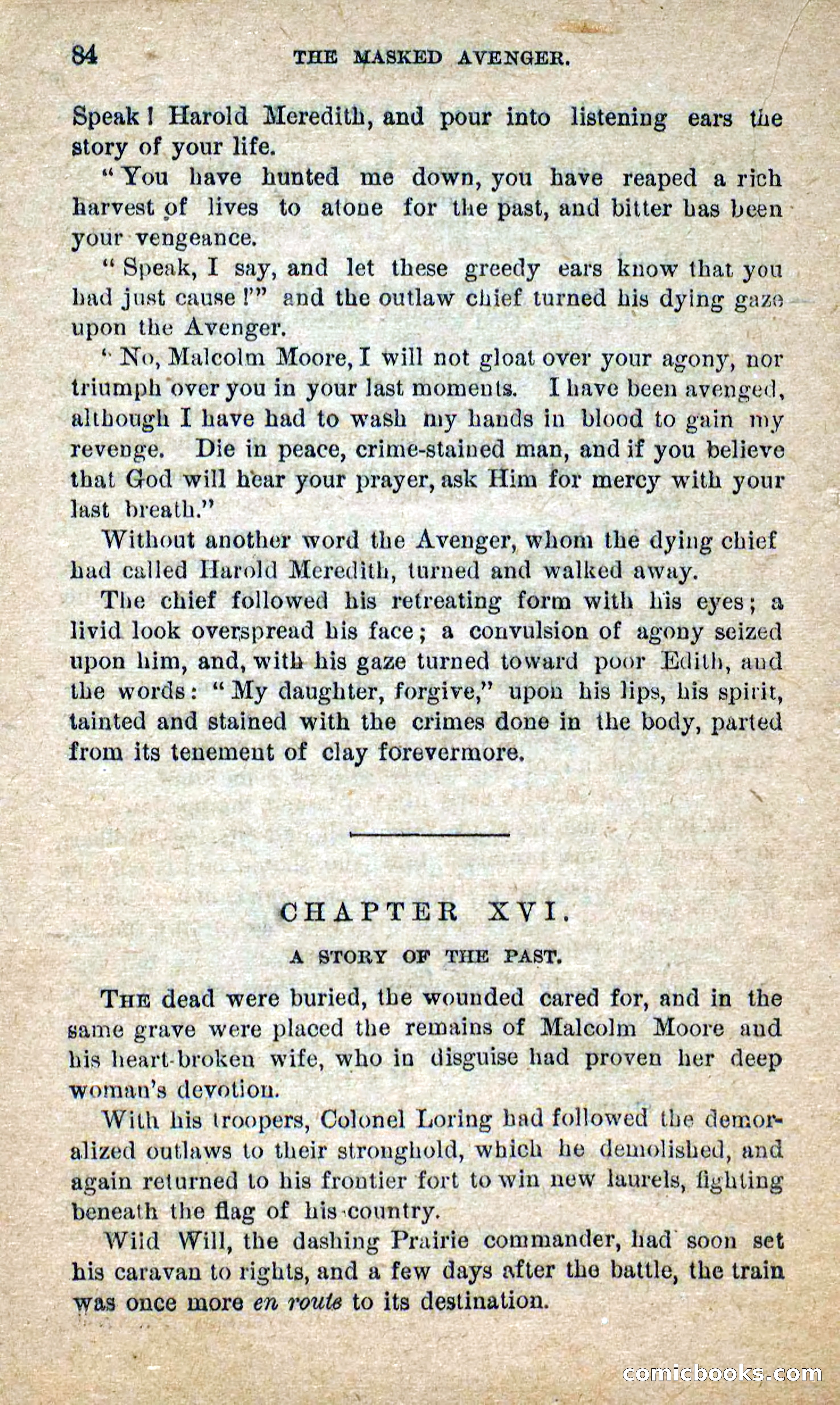The Masked Avenger; or, Death on the Trail — page 82 of 96