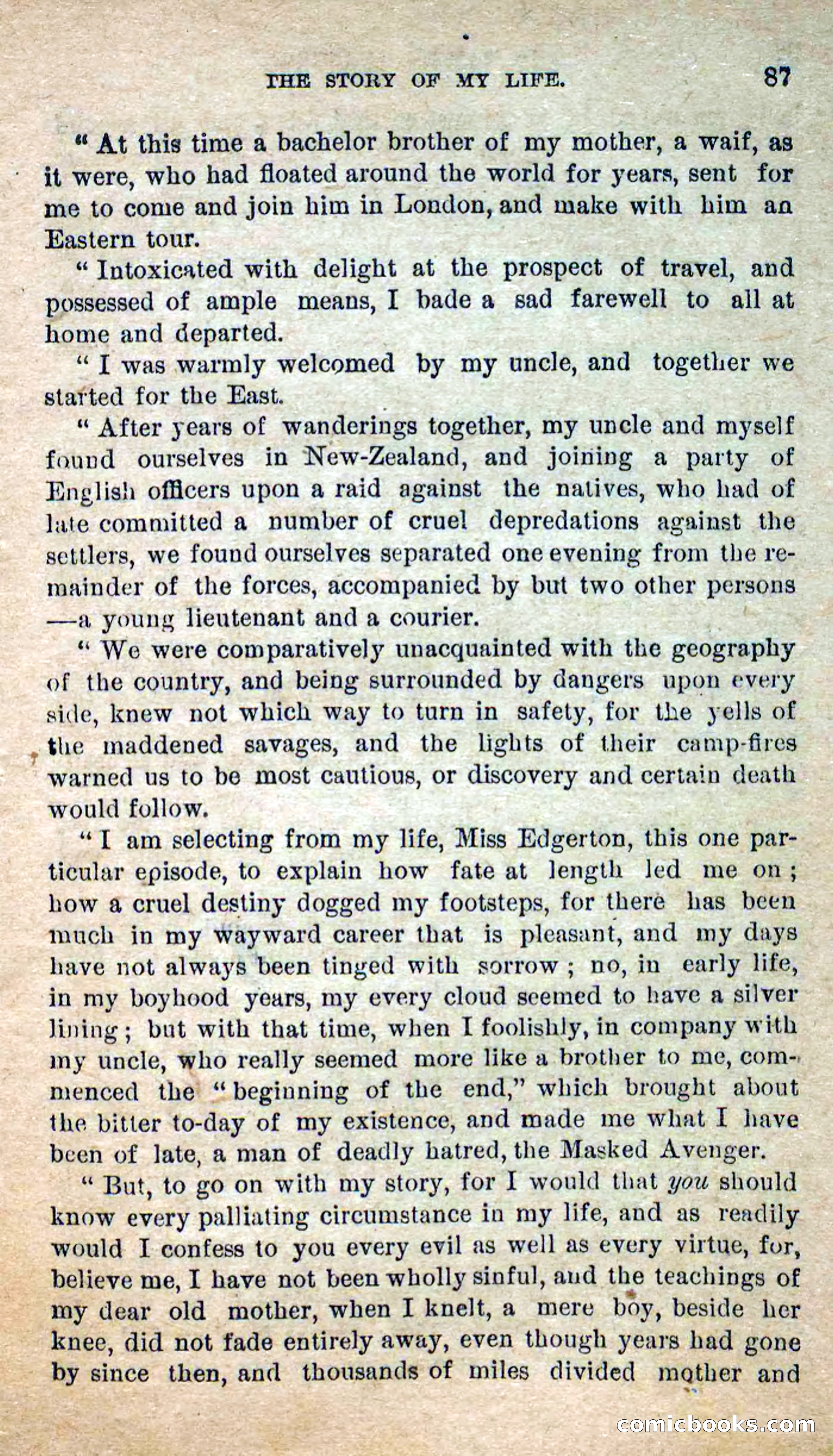 The Masked Avenger; or, Death on the Trail — page 85 of 96