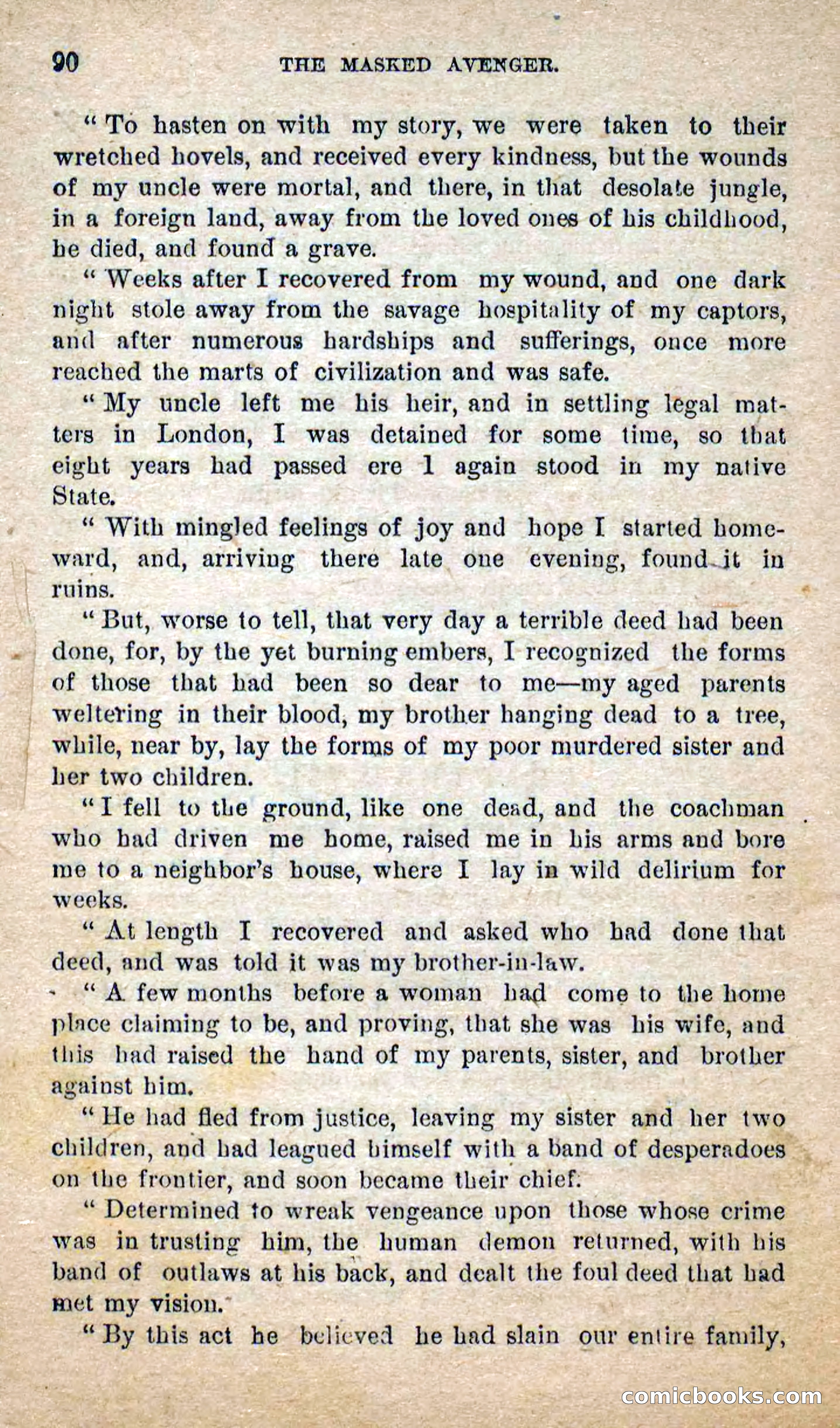 The Masked Avenger; or, Death on the Trail — page 88 of 96