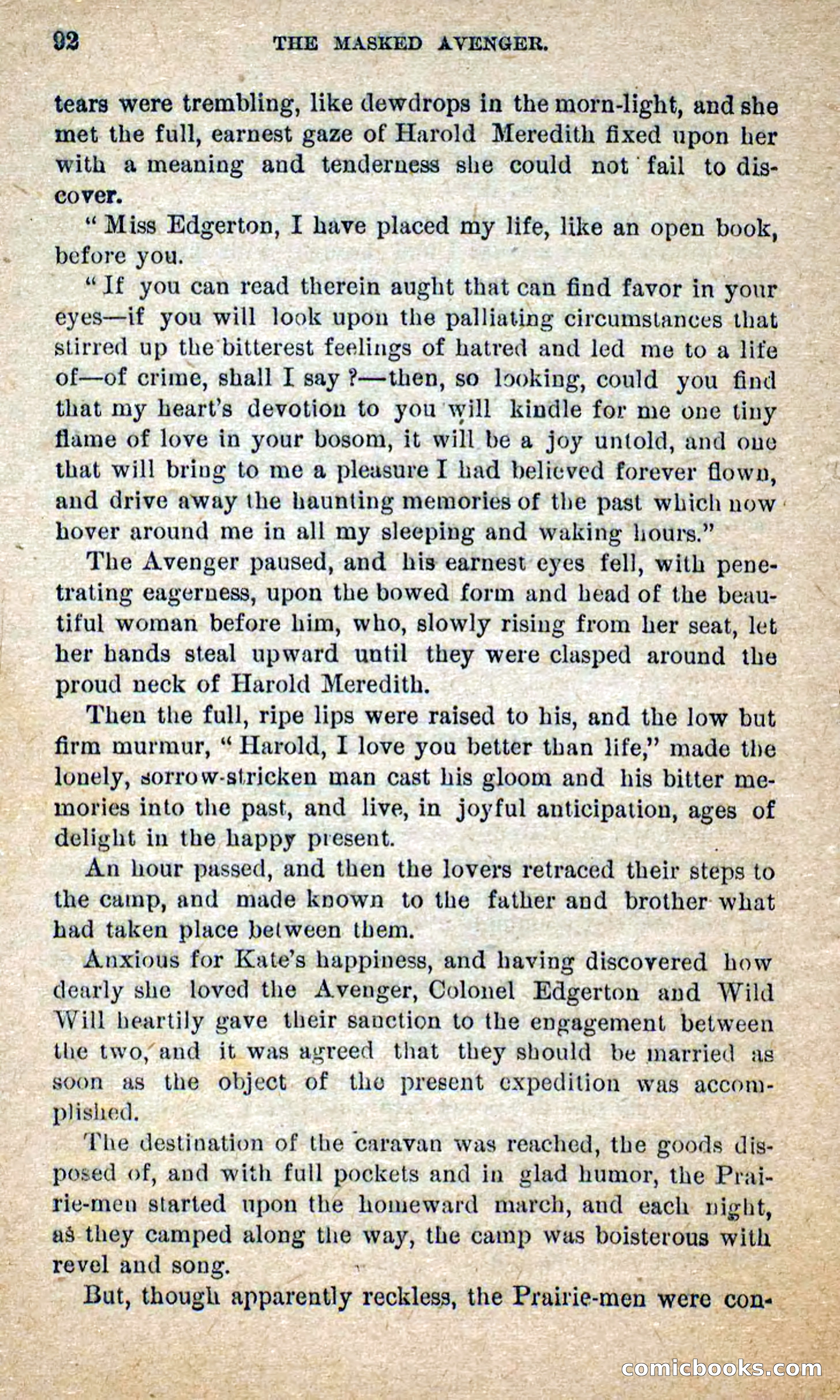 The Masked Avenger; or, Death on the Trail — page 90 of 96