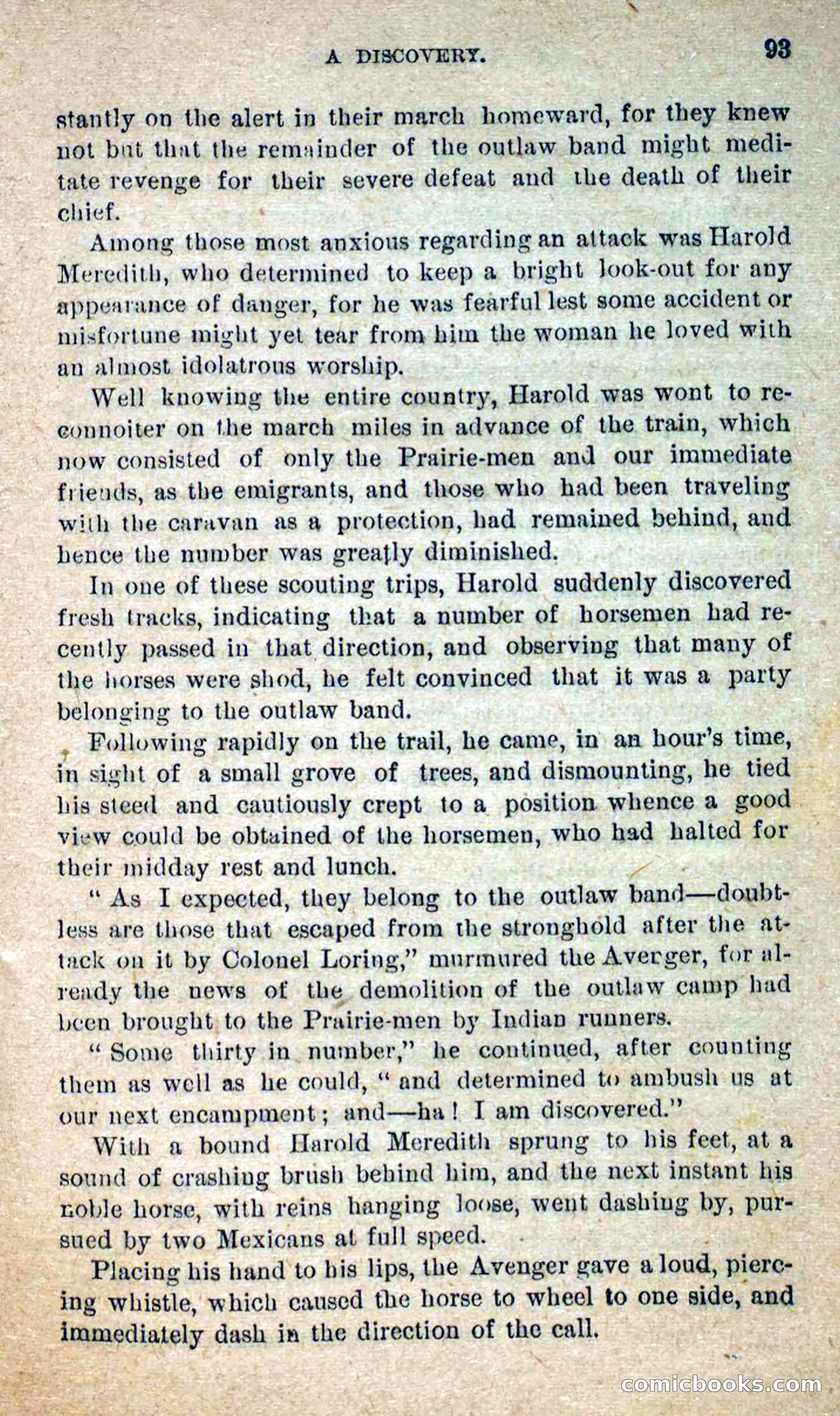 The Masked Avenger; or, Death on the Trail — page 91 of 96