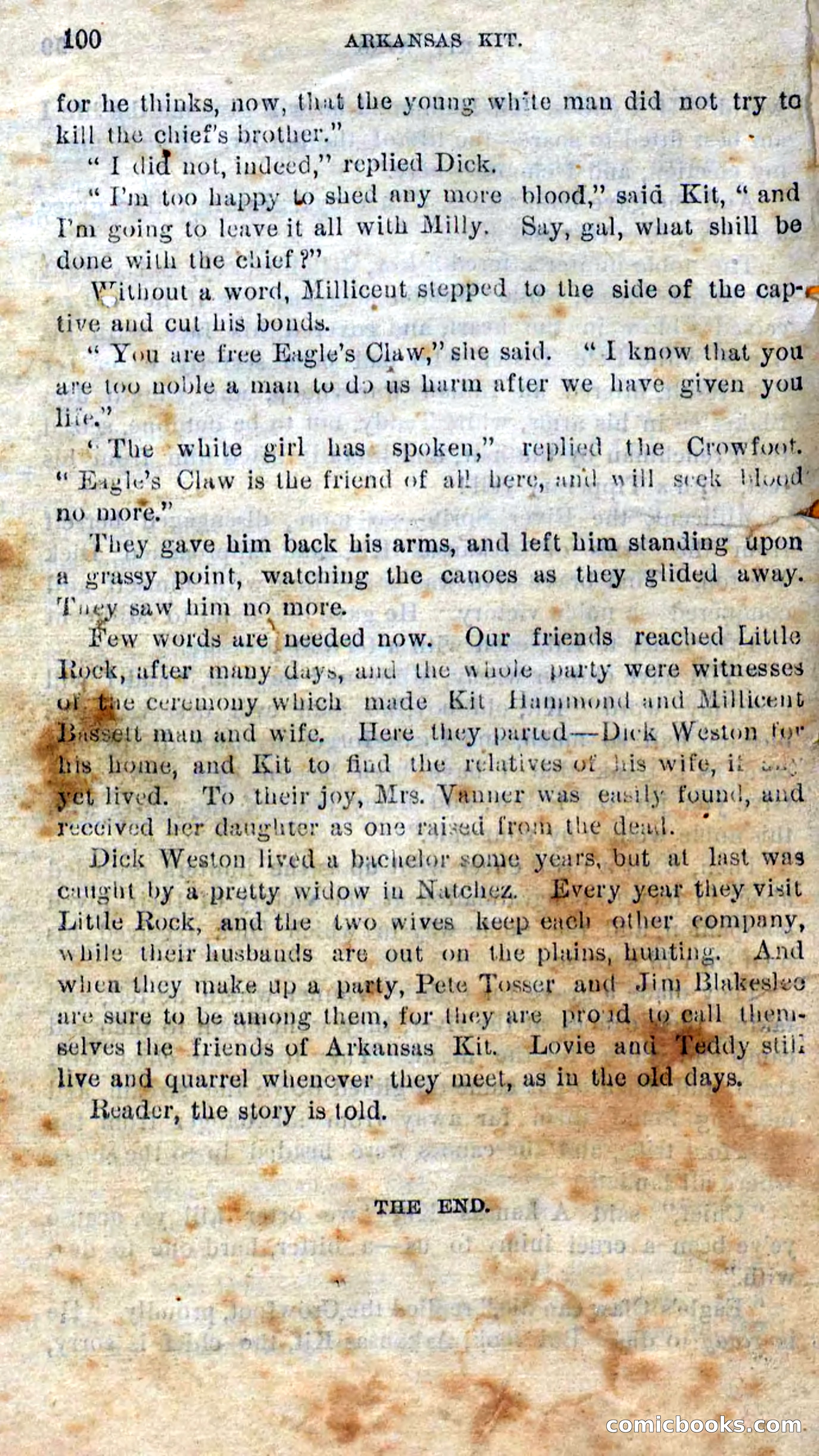 Beadle's Dime Novels No. 295 — page 98 of 100