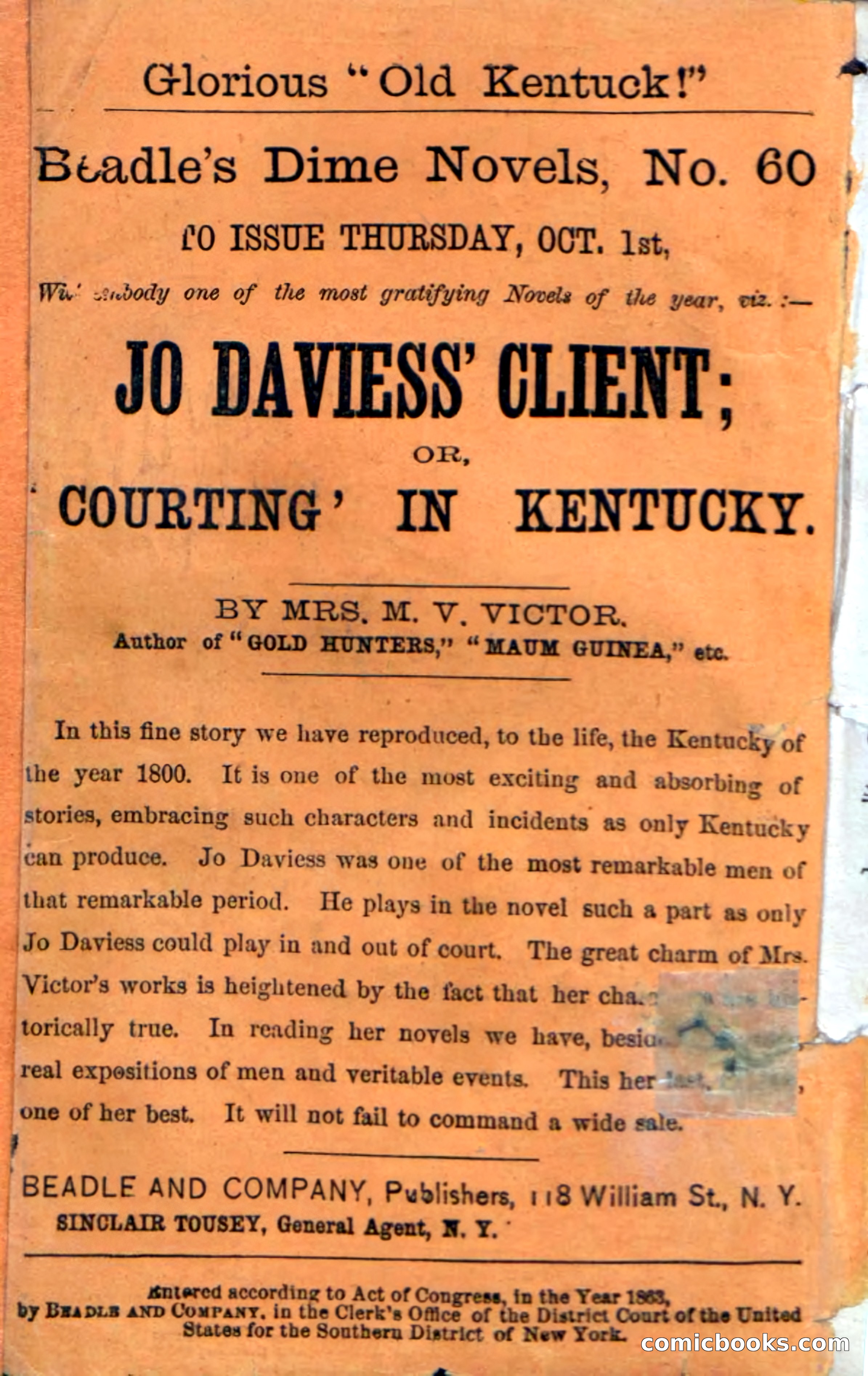 Beadle's Dime Novels No. 30: Popham Frett's Ward — page 2 of 118