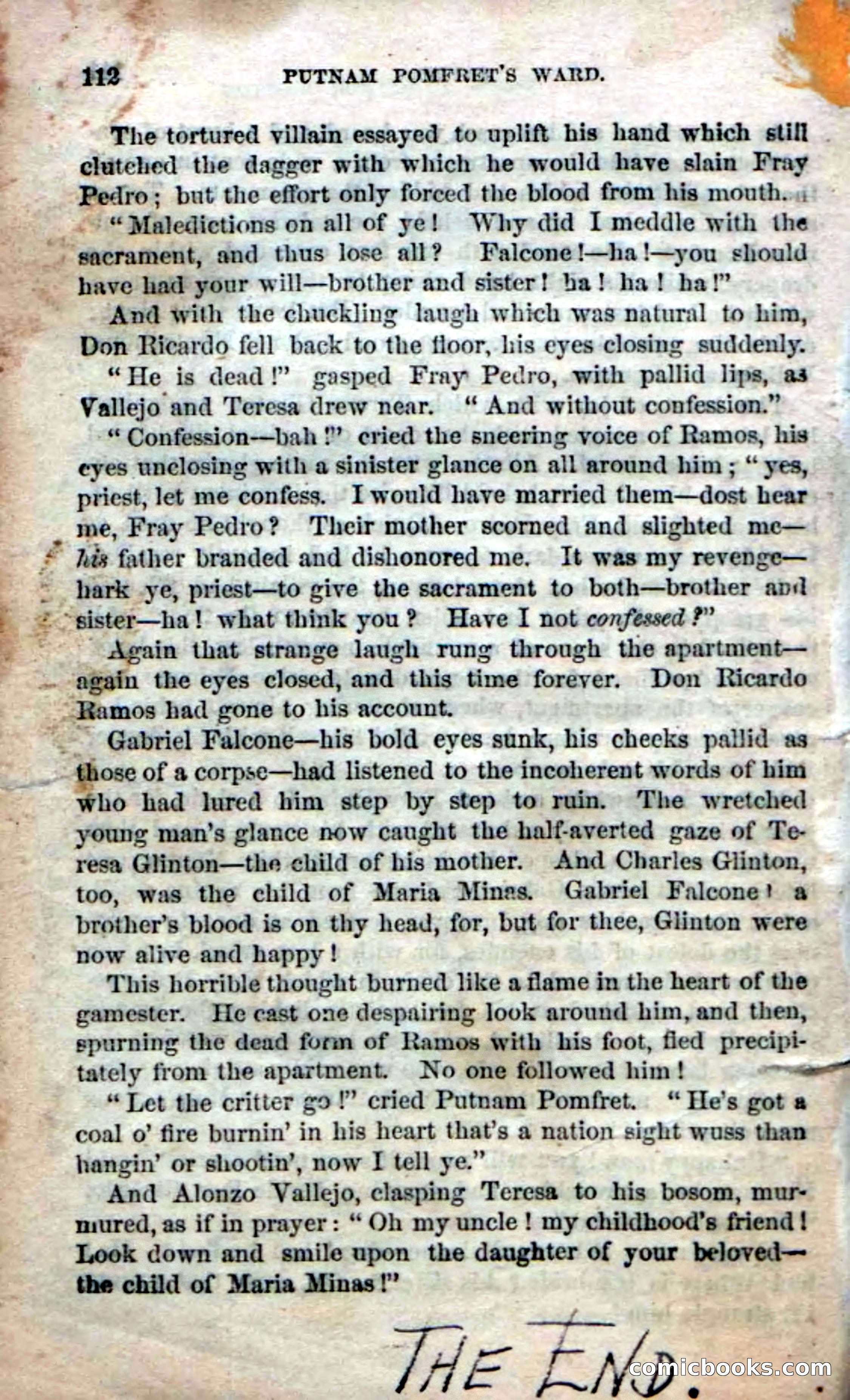 Beadle's Dime Novels No. 30: Popham Frett's Ward — page 114 of 118
