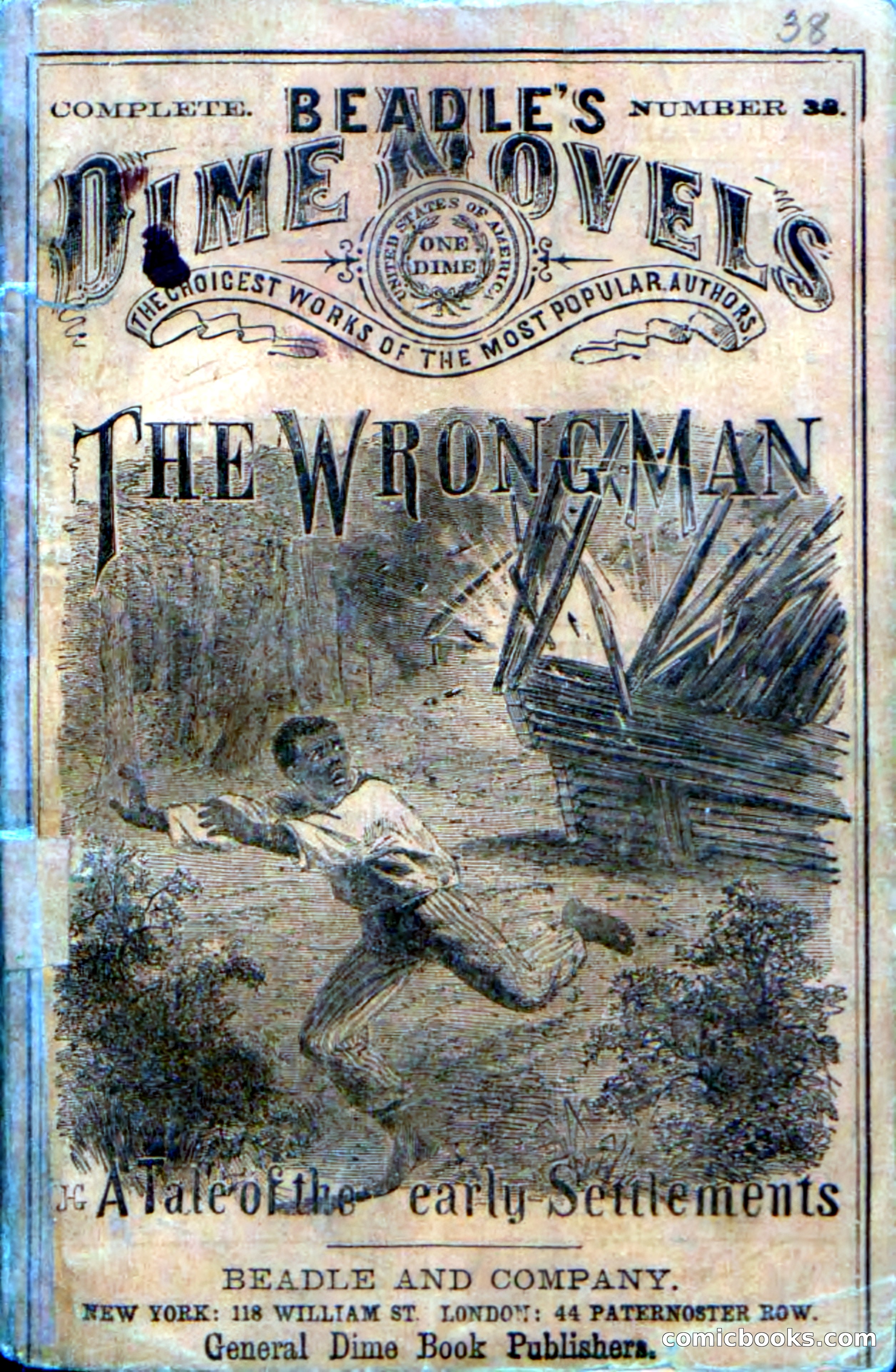 Beadle's Dime Novels No. 38: The Wrong Man — page 1 of 120