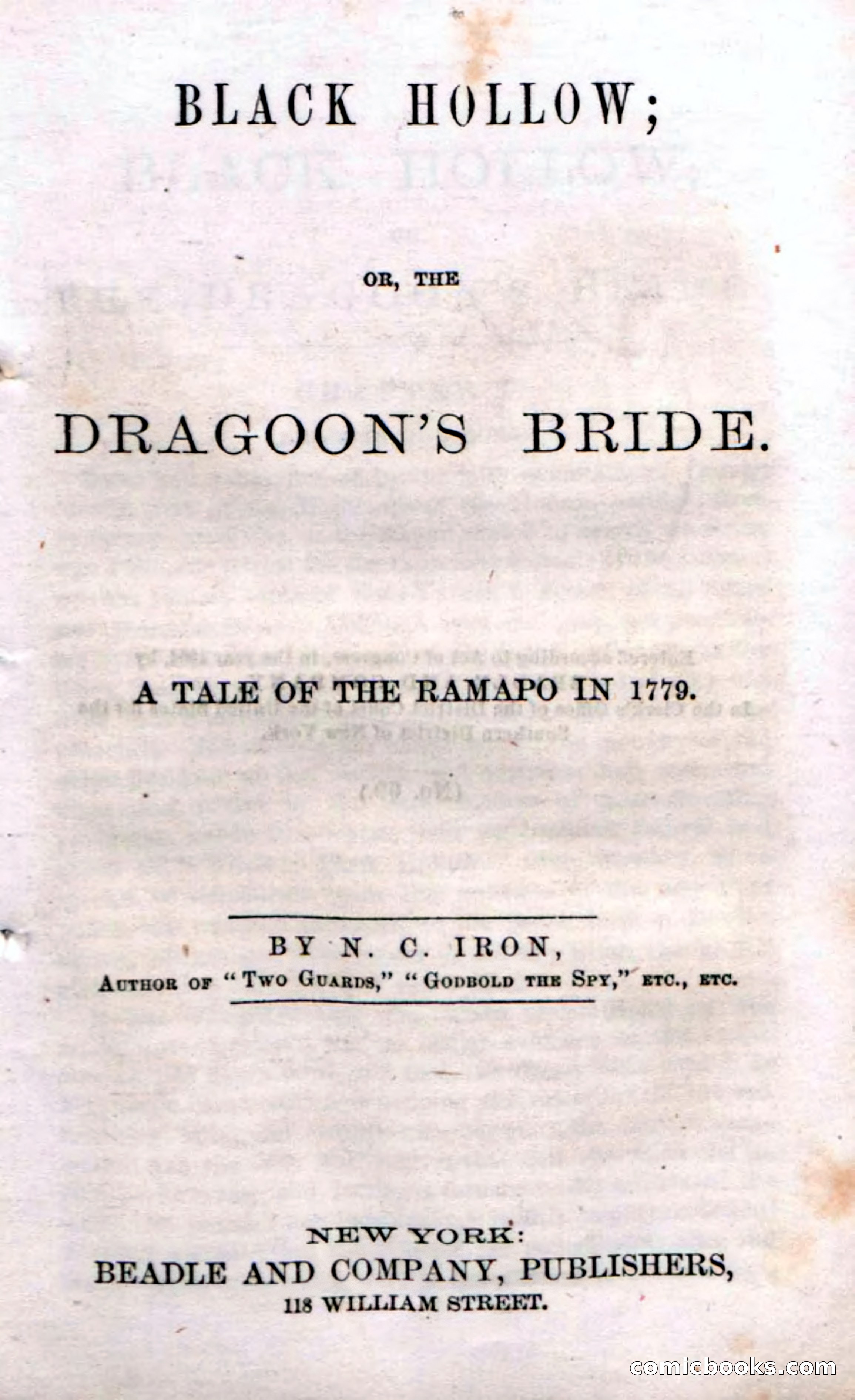 Beadle's Dime Novels No. 69: Black Hollow — page 5 of 100