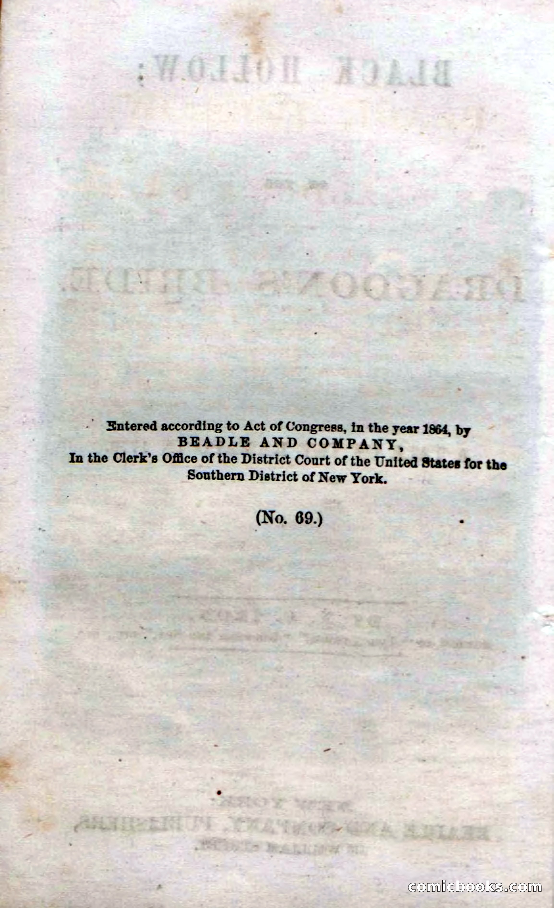 Beadle's Dime Novels No. 69: Black Hollow — page 6 of 100