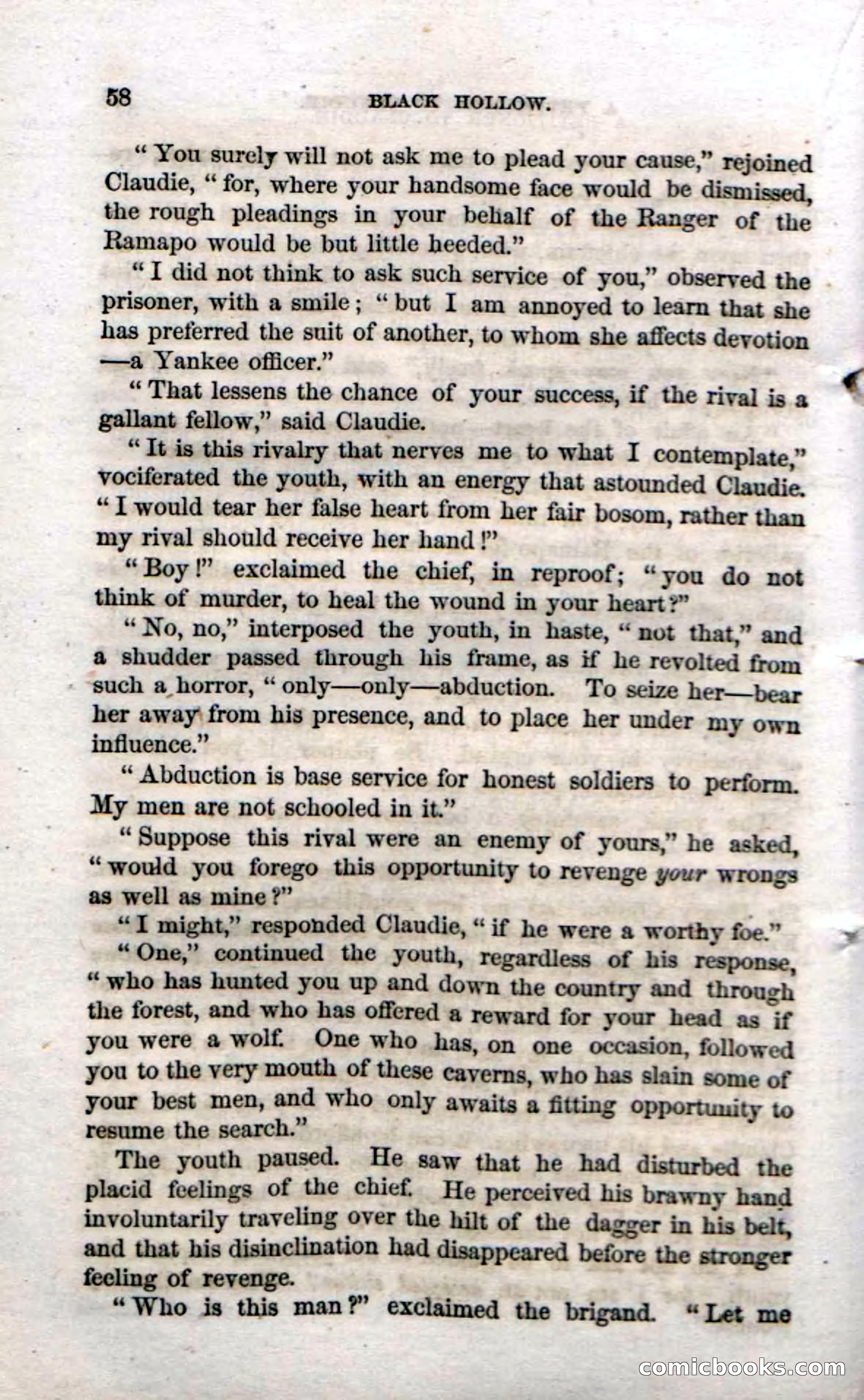 Beadle's Dime Novels No. 69: Black Hollow — page 56 of 100