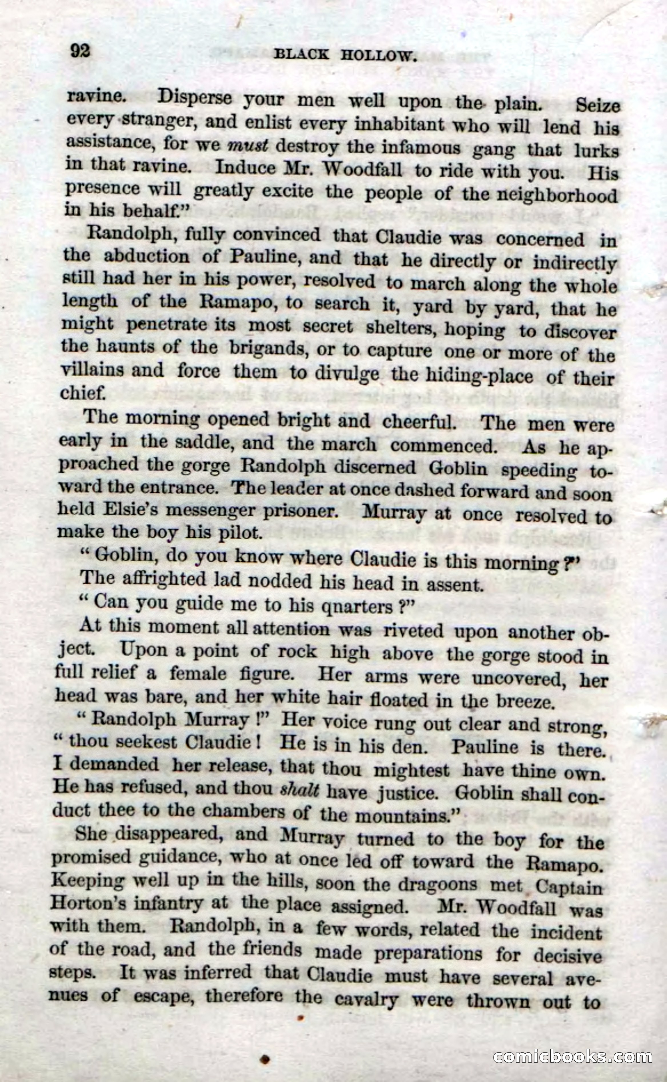 Beadle's Dime Novels No. 69: Black Hollow — page 90 of 100
