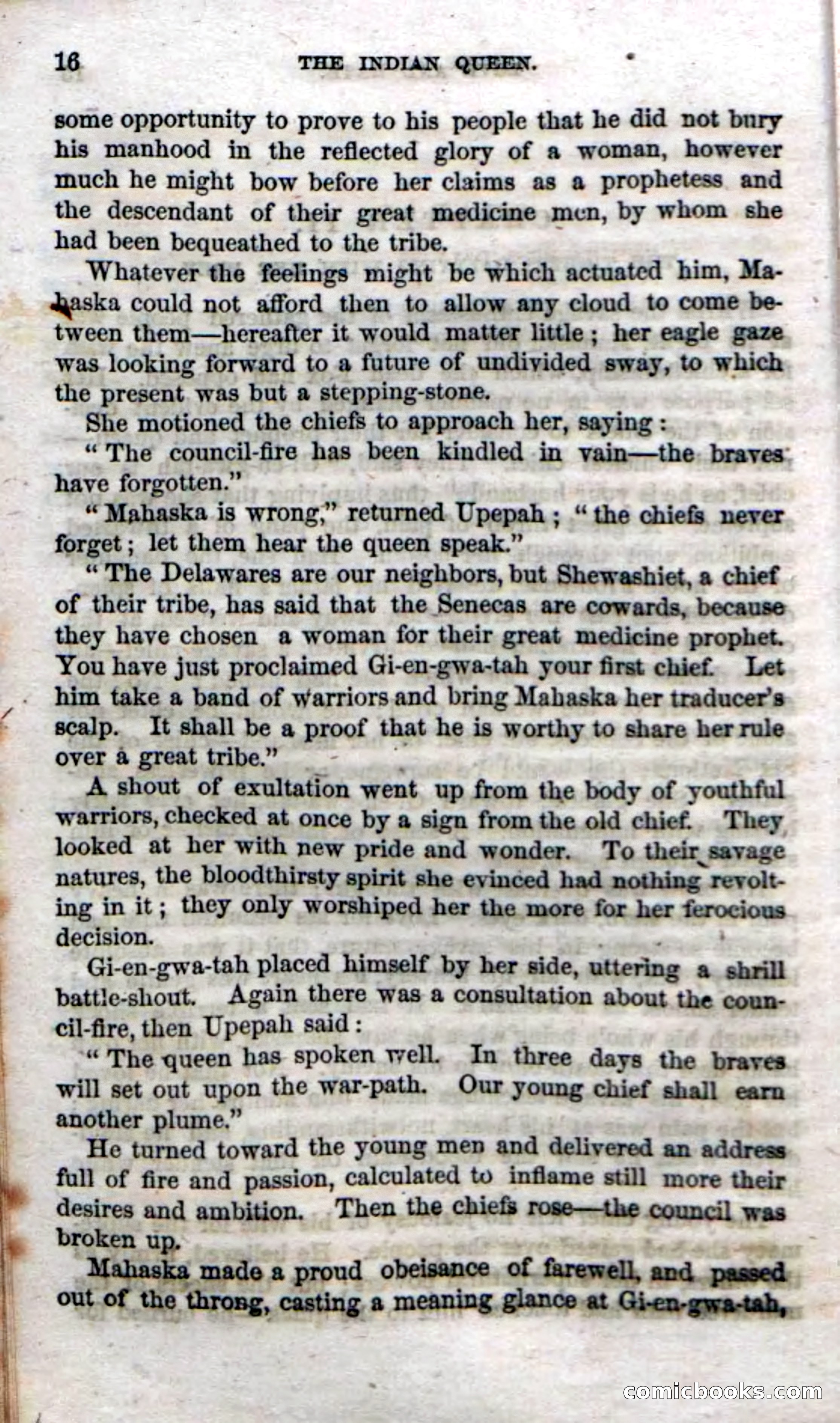 Beadle's Dime Novels No. 70: The Indian Queen — page 18 of 102