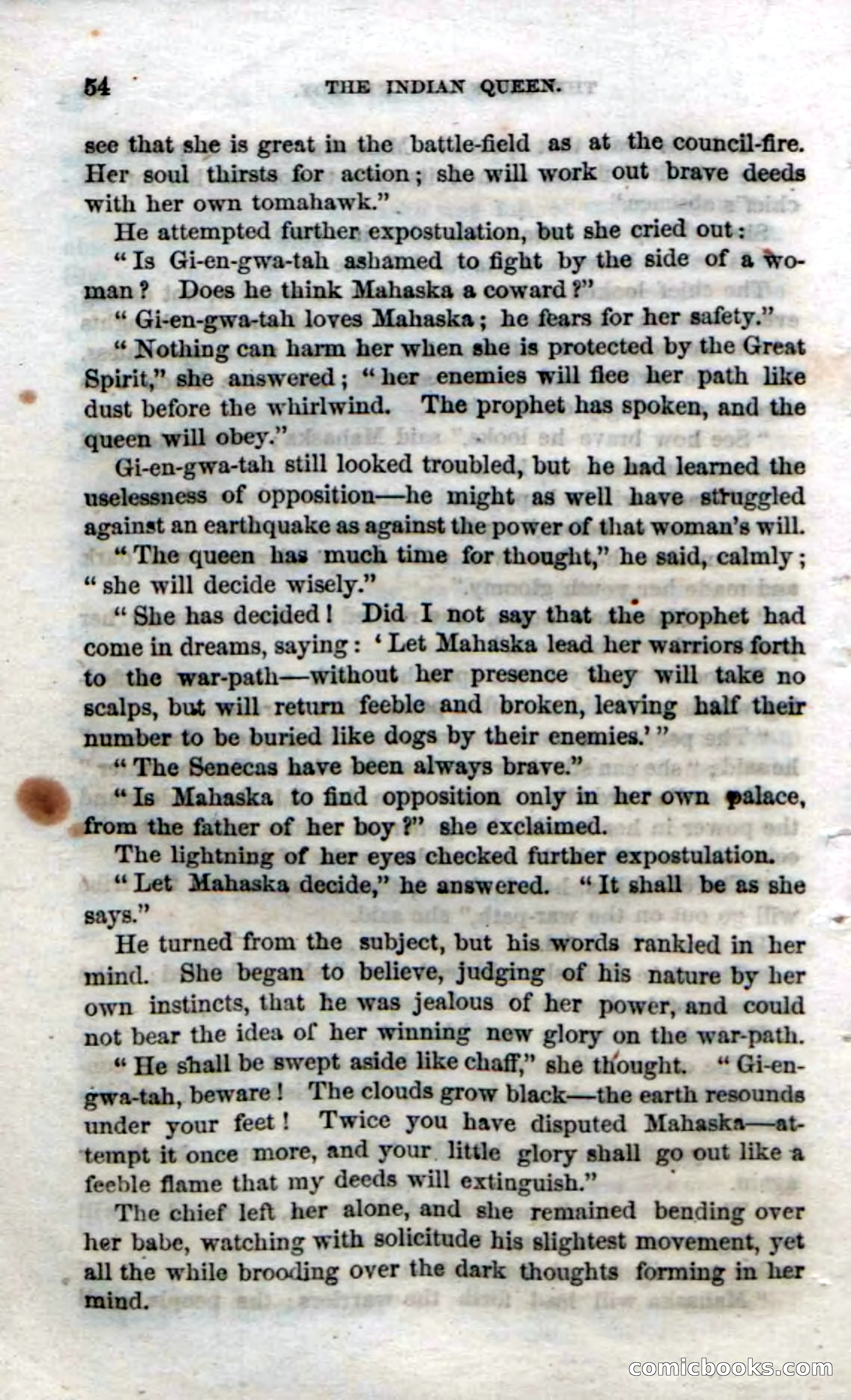 Beadle's Dime Novels No. 70: The Indian Queen — page 56 of 102
