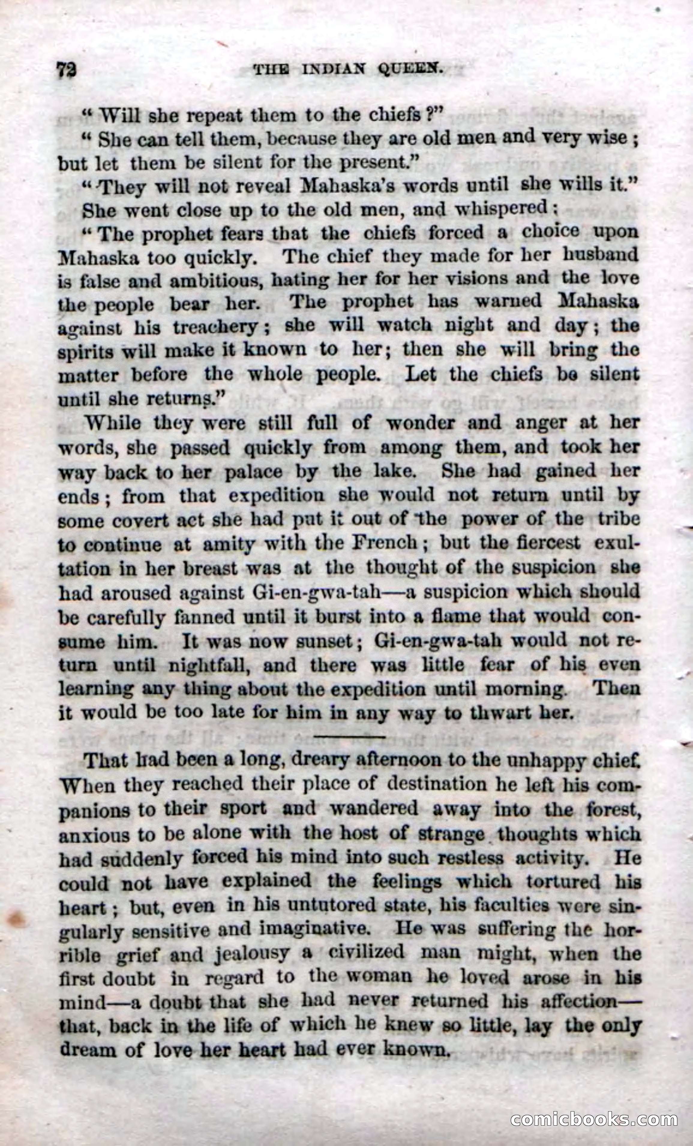 Beadle's Dime Novels No. 70: The Indian Queen — page 74 of 102
