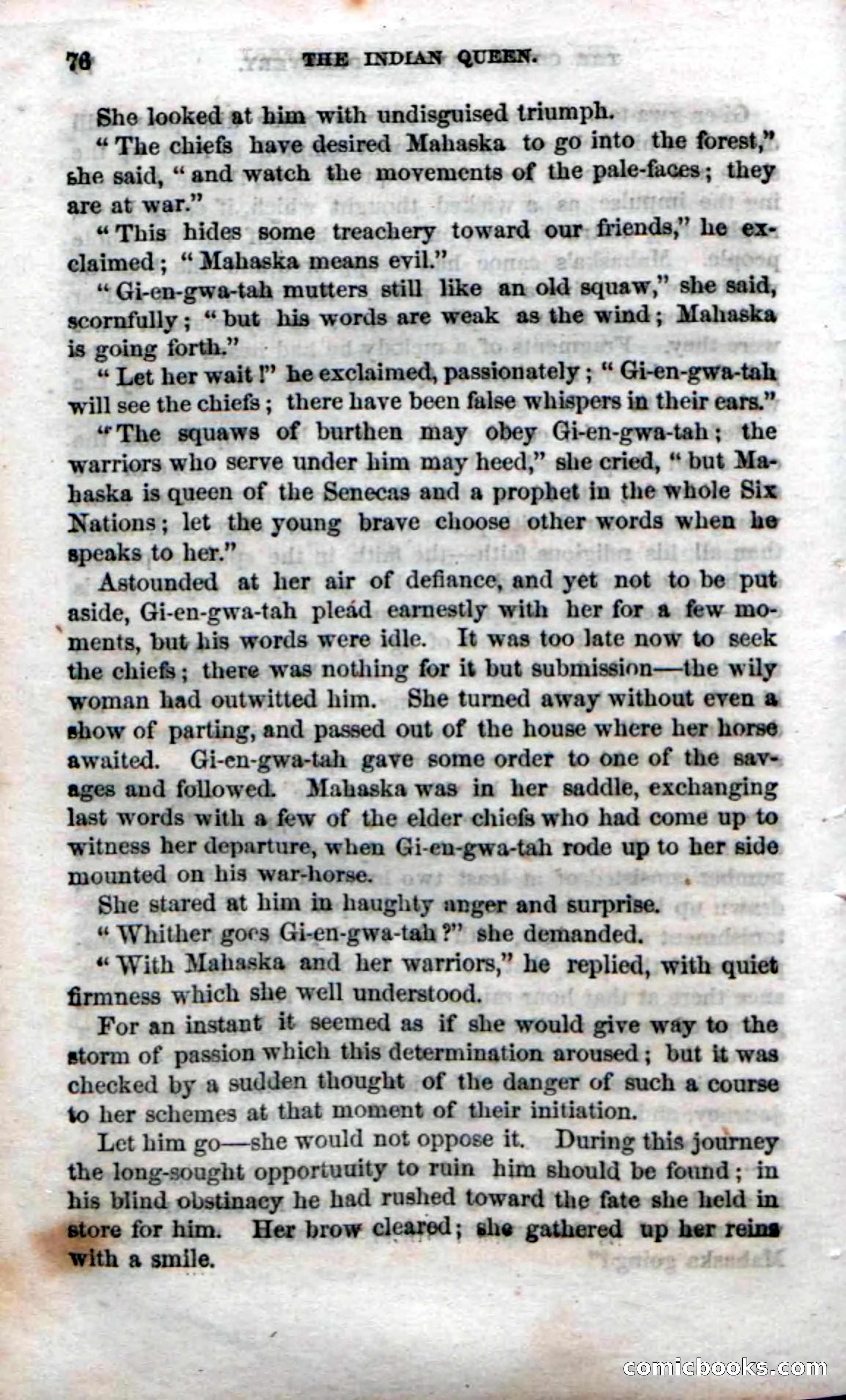 Beadle's Dime Novels No. 70: The Indian Queen — page 78 of 102