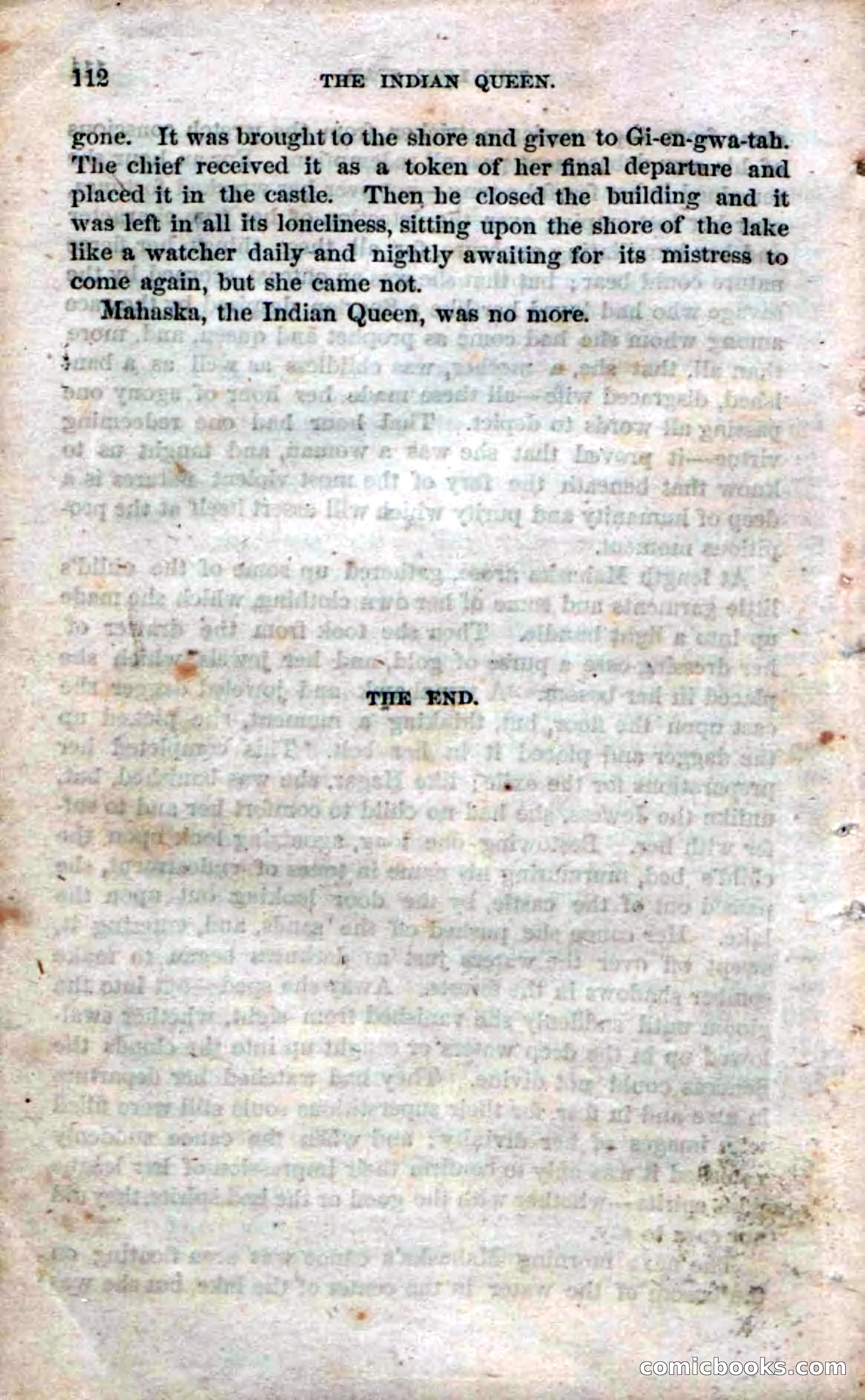 Beadle's Dime Novels No. 70: The Indian Queen — page 102 of 102