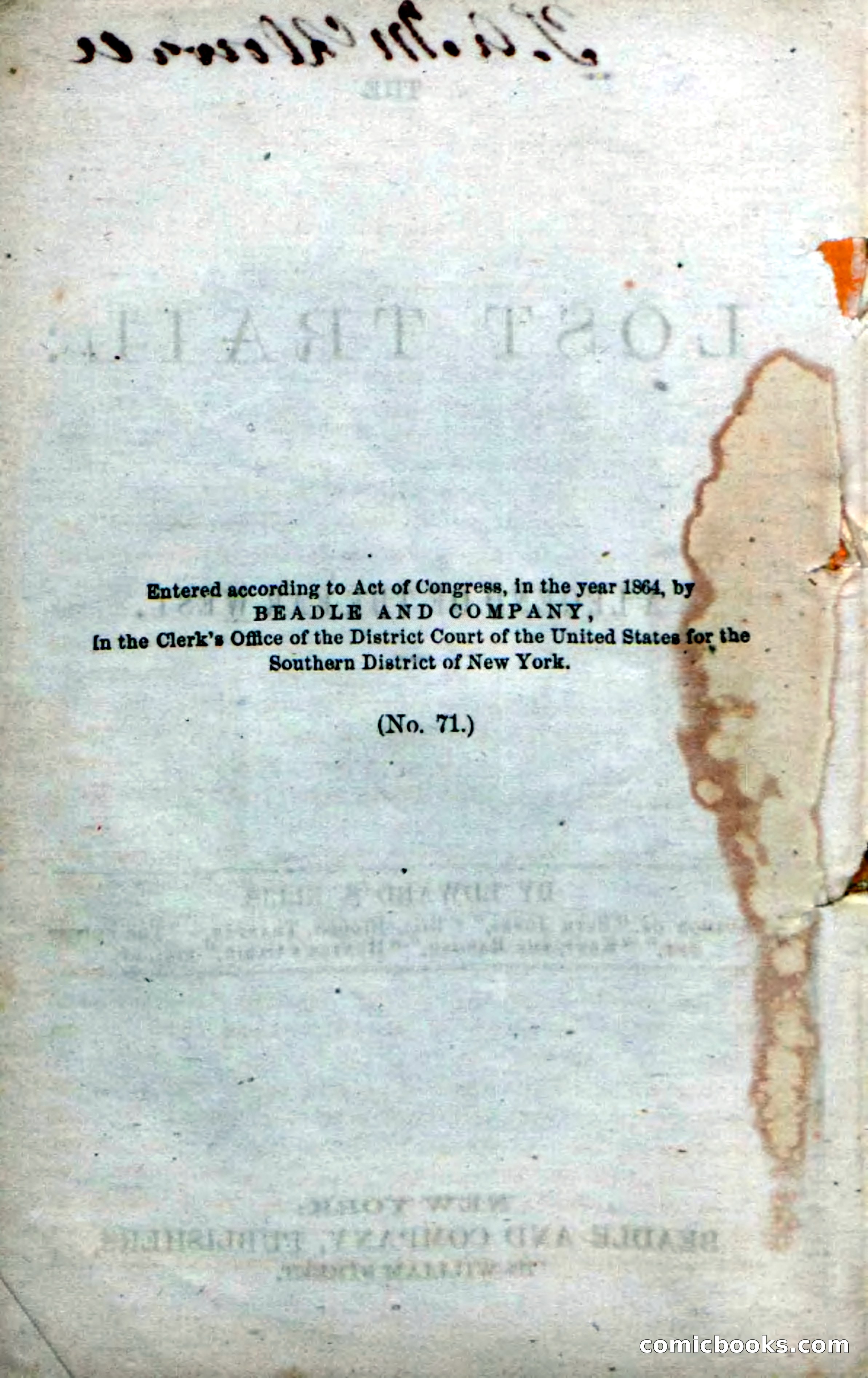 Beadle's Dime Novels No. 71: The Lost Trail — page 6 of 100